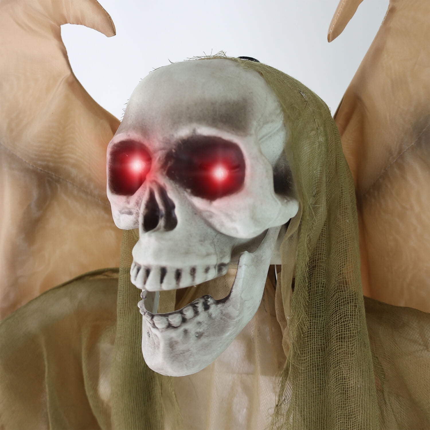 Haunted Hill Farm 5.5 ft Life-size Animatronic Reaper with Wings, Halloween Decoration, HHWINGSKEL-4FLSA - Image 9