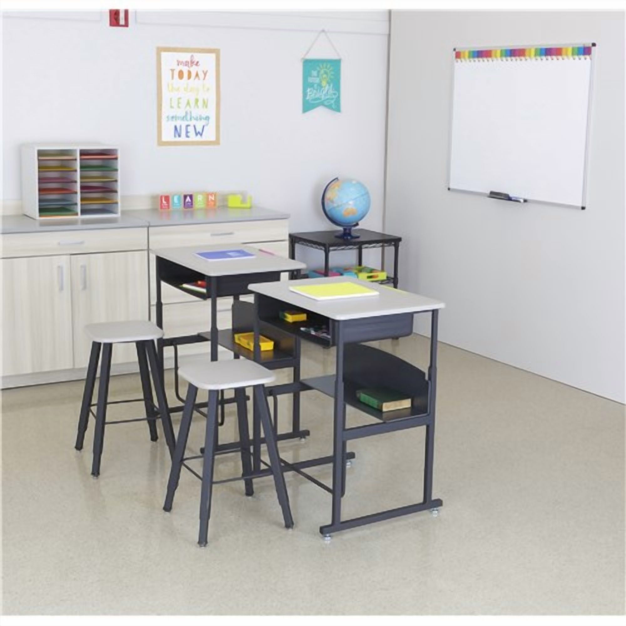 Safco Grey 12 Compartment Wood Adjustable File Organizer - Image 7