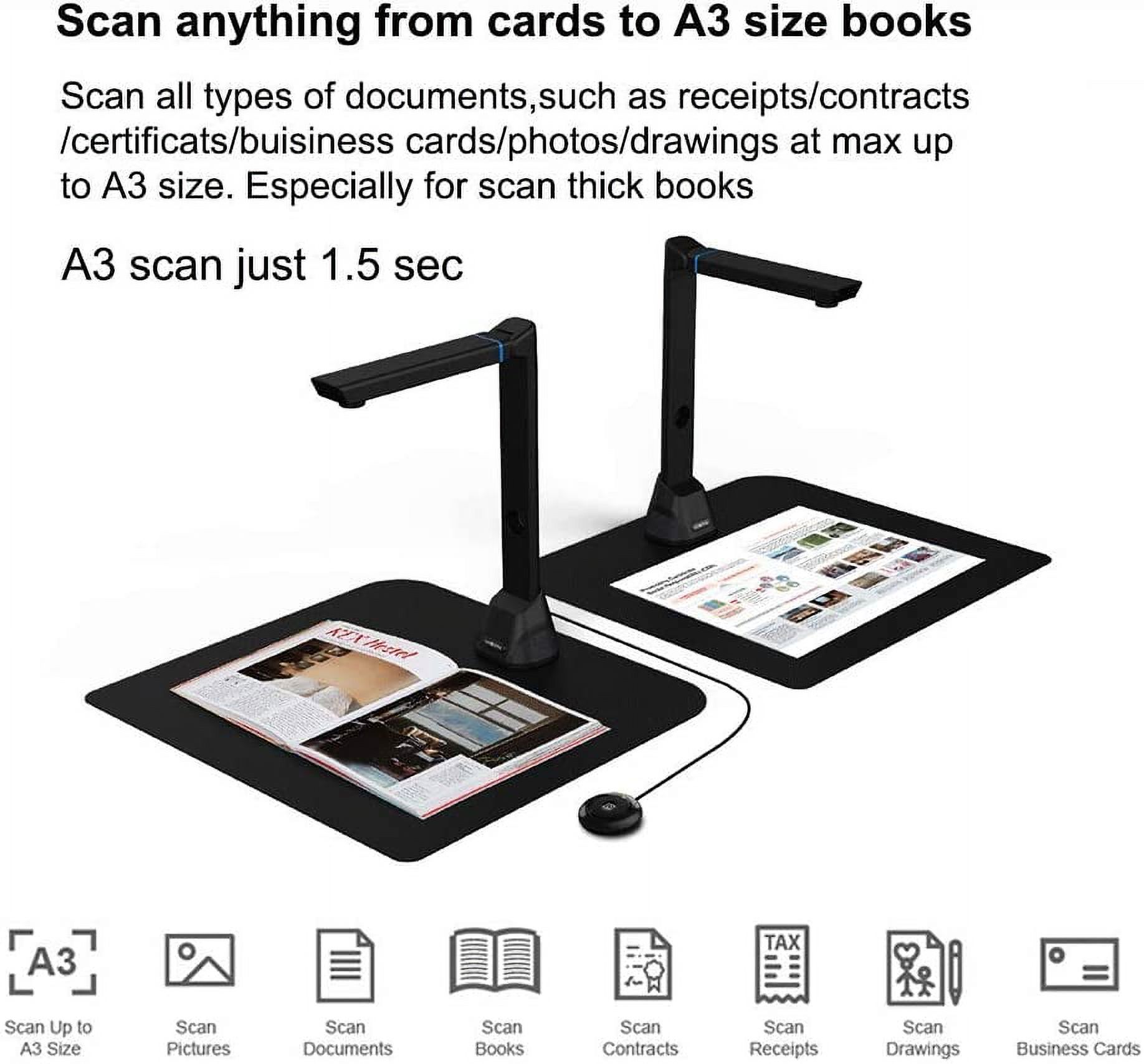 VIISAN VK16 Book Document Camera Scanner 16MP A3 Size Multi-Language - Image 7