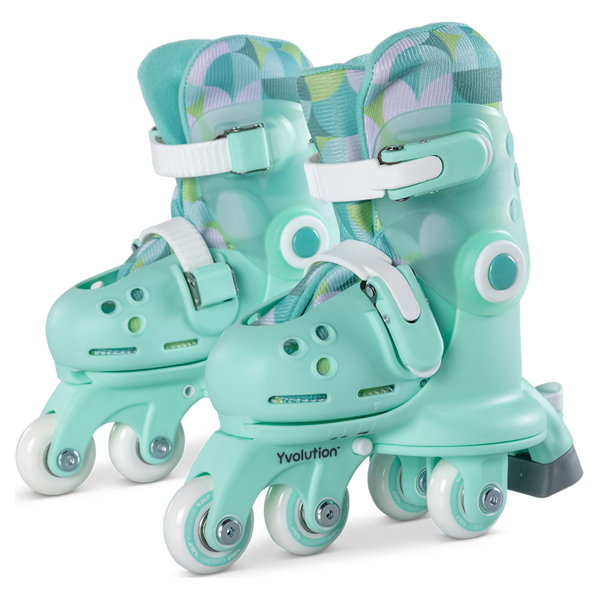 Yvolution Twista Kids Skates, Adjustable Modes, Kids Size 7J-11J, One Pair, Unisex, Green - Image 7
