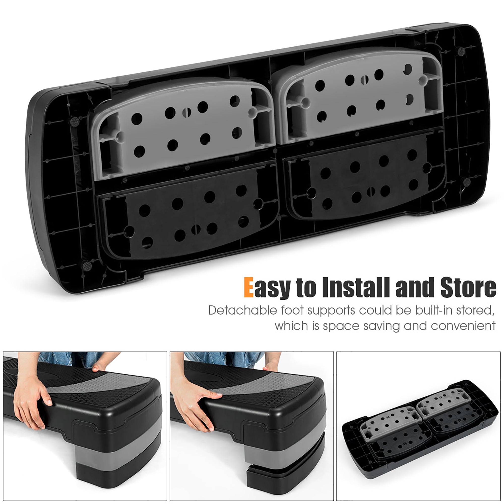 31'' Aerobic Exercise Stepper Cardio Trainer 3 in 1 Adjustable Height 4'' - 6'' - 8'' - Image 10