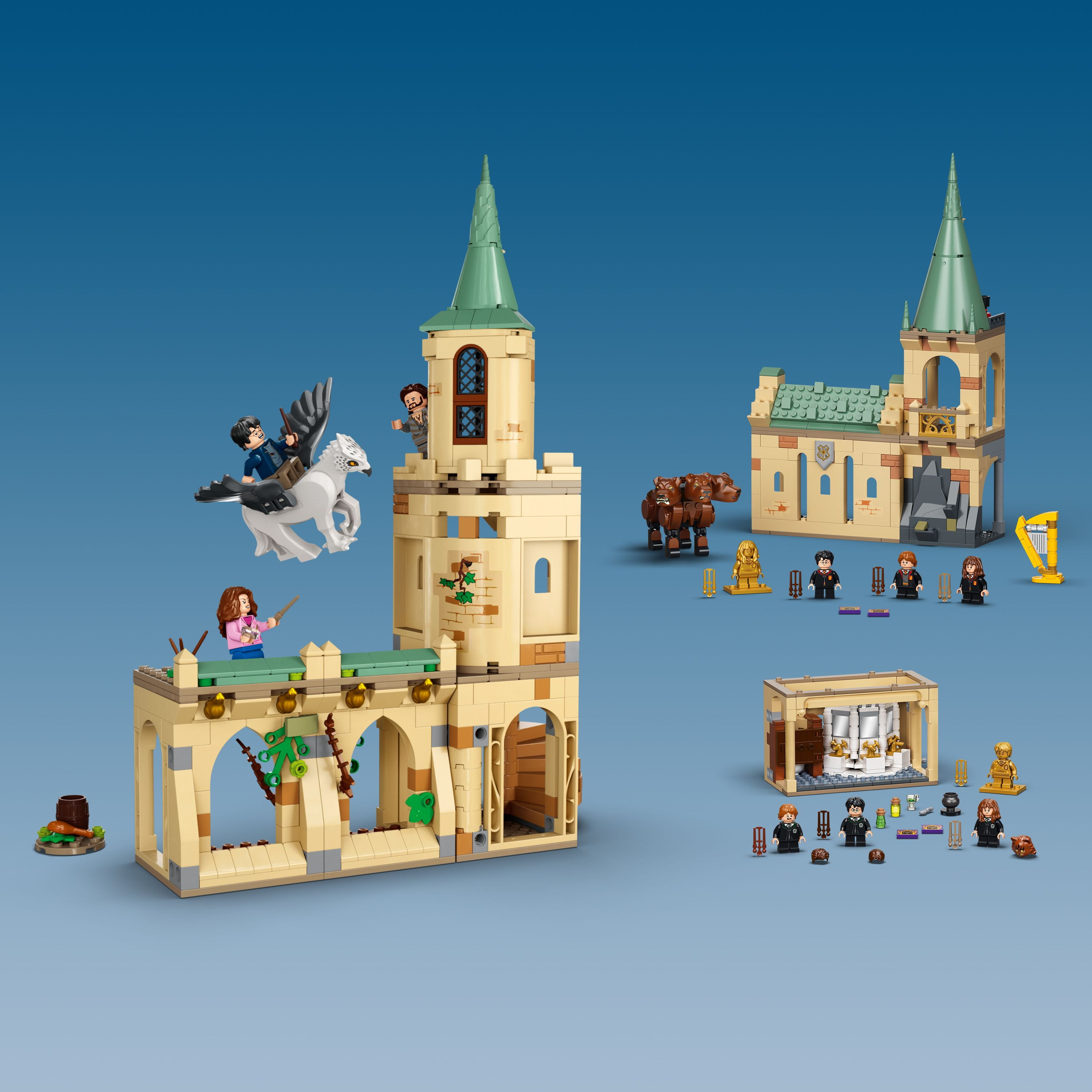 LEGO Harry Potter Hogwarts Courtyard: Sirius's Rescue 76401 Castle Tower Toy, Collectible Set with Buckbeak Hippogriff Figure and Prison Cell - Image 3