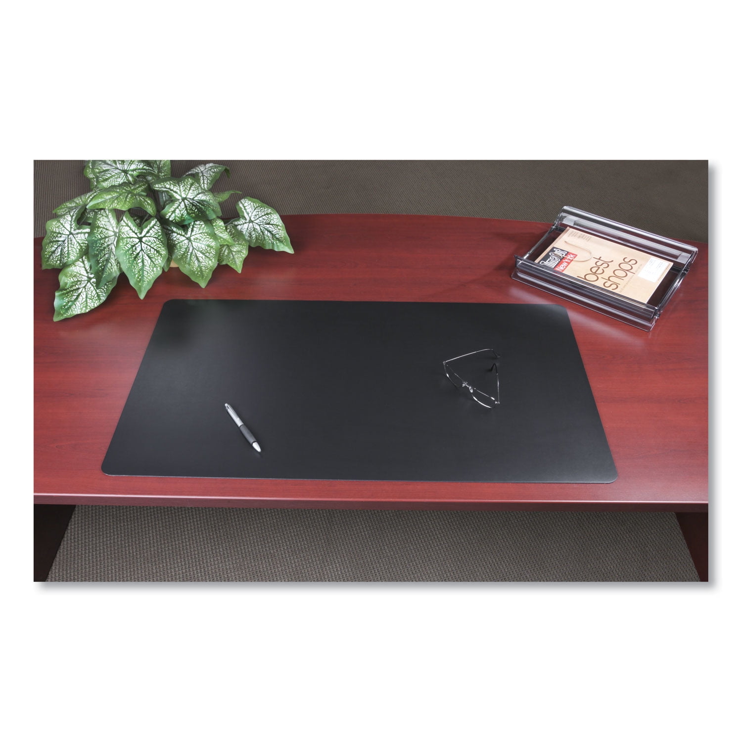 Artistic LT81-2MS Rhinolin II 36 in. x 24 in. Desk Pad with Antimicrobial Protection - Black - Image 7