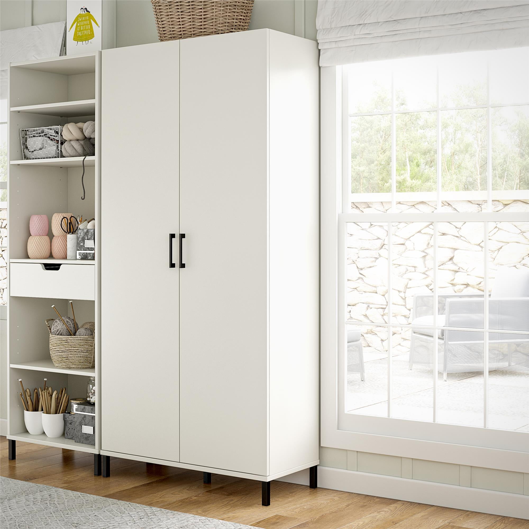 Versa 36" Wide 2 Door Storage Cabinet, White - Image 10
