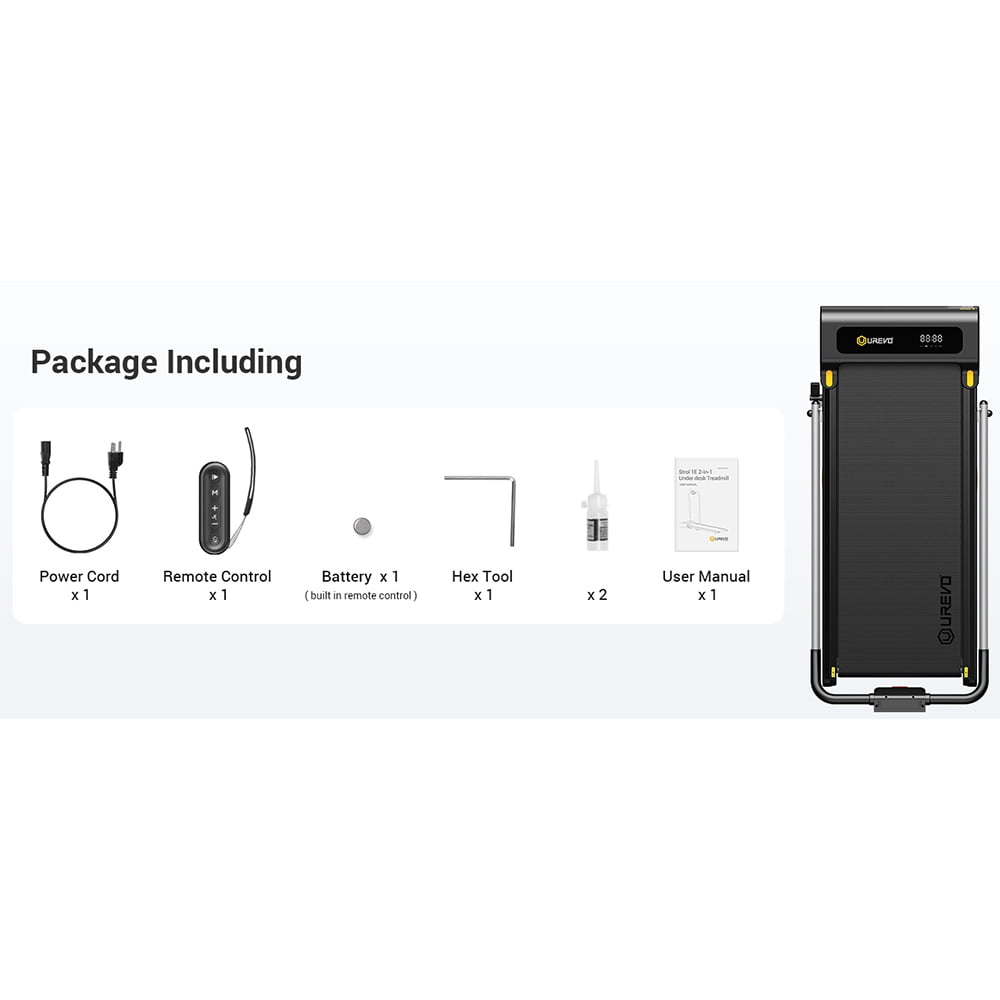 UREVO Walking pad, Under Desk Treadmill for Home Office, Portable Desk Treadmill with Double Shock Absorption Remote Control LED Display, 265 Lb Capacity - Image 8