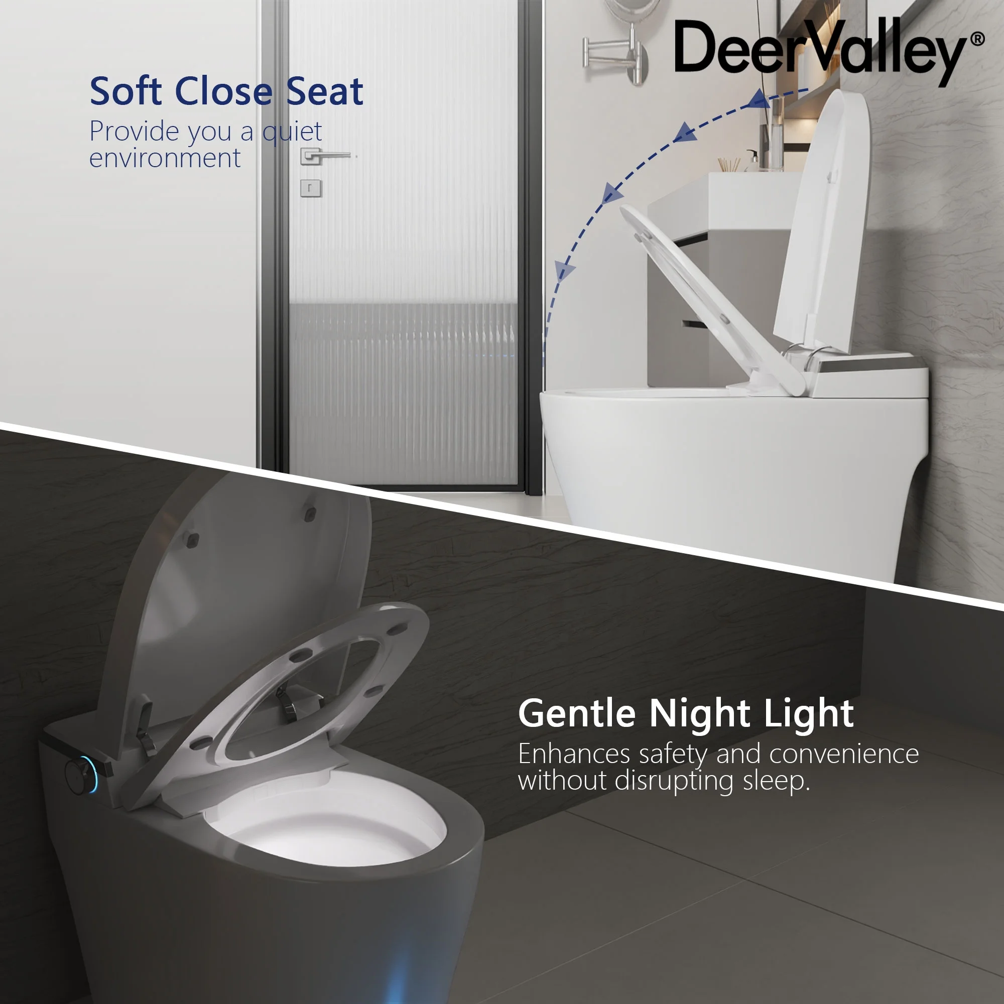 1.28 GPF Single Flush Tankless Elongated Smart 1-Piece Toilet in White with Heated Seat, Auto Flush, Night-Light - Image 7