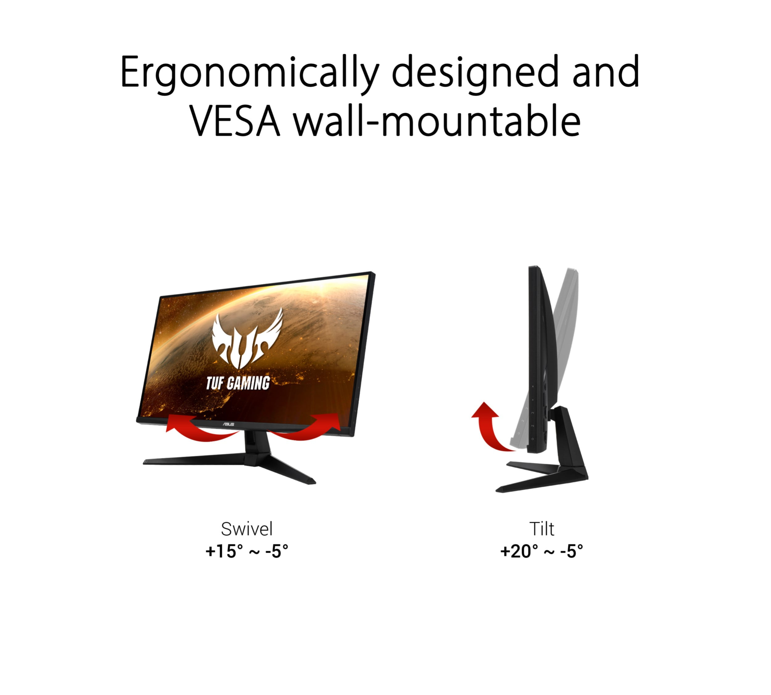 ASUS TUF Gaming VG289Q1A 28” Monitor, 4K UHD (3840x2160),IPS, DCI-P3,Adaptive-Sync/FreeSync™,HDR 10 - Image 5