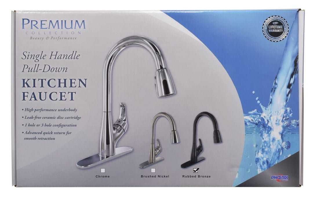 Valterra PF231561 Single-Handle Pull Down Hybrid Kitchen Faucet with Spray Shut-Off - Rubbed Bronze - Image 6