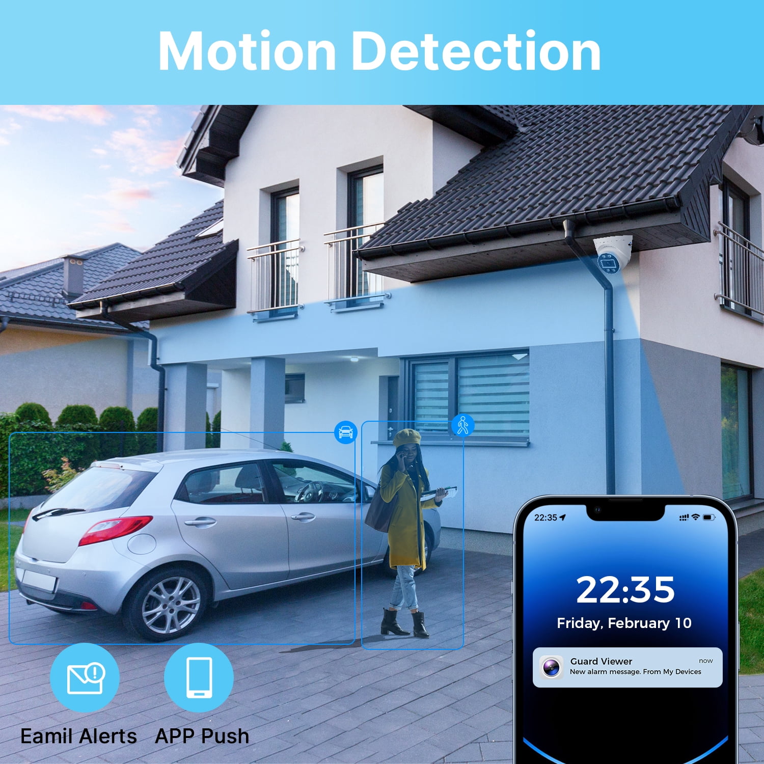 Hiseeu Poe Security Camera System, 5MP CCTV Camera Security System 4pcs IP Home Security Cameras Outdoor, 2-Way Audio, w/3TB HDD for 24-7 Recording Home Kits - Image 5