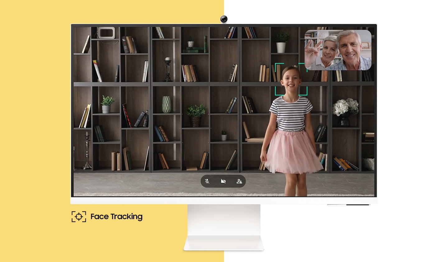 SAMSUNG 32" Class M80B 4K UHD Smart Monitor with Streaming TV and SlimFit Camera Included - Spring Green - Image 3