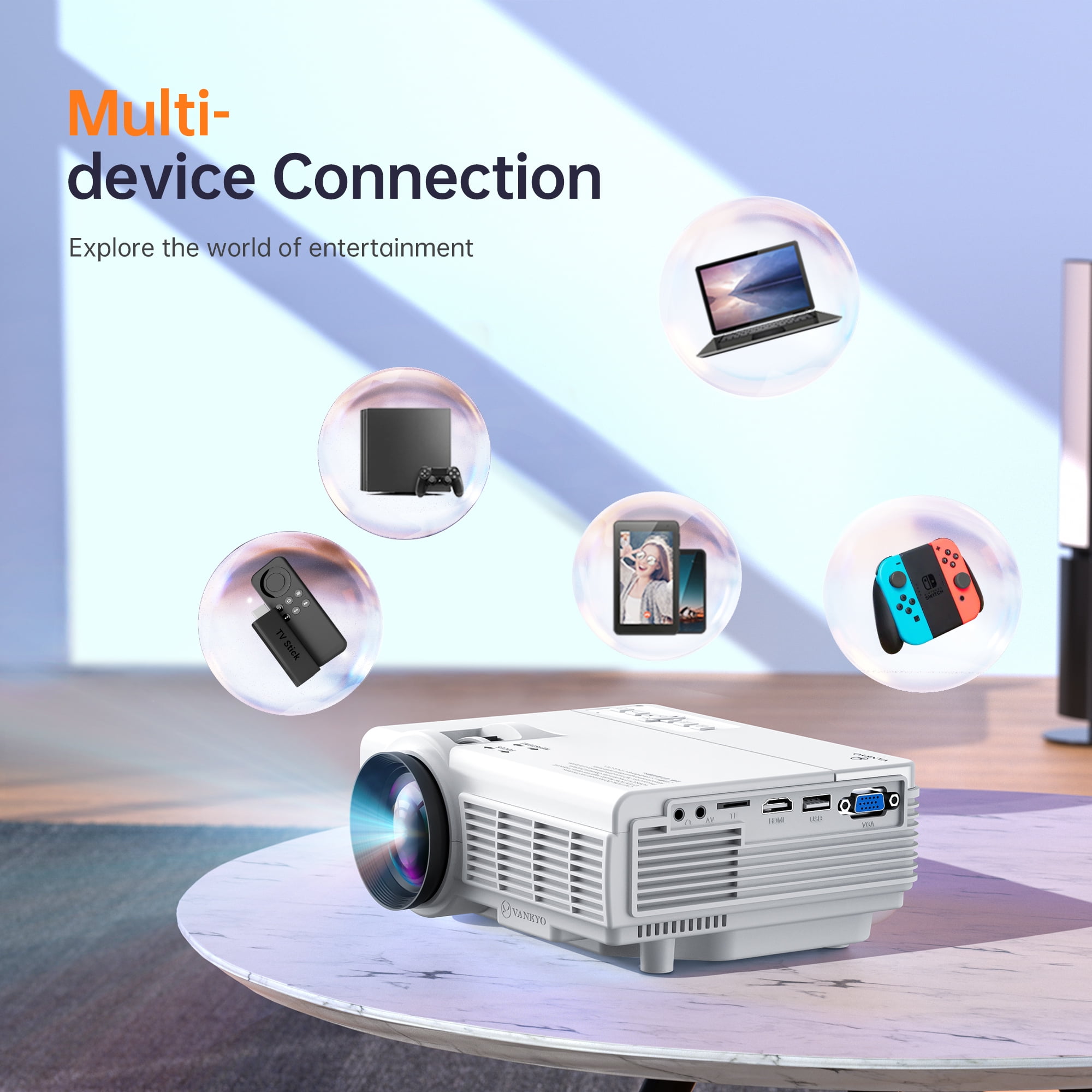 VANKYO Leisure Portable Video Projector, WiFi Mini Projector, 1080P - Image 6