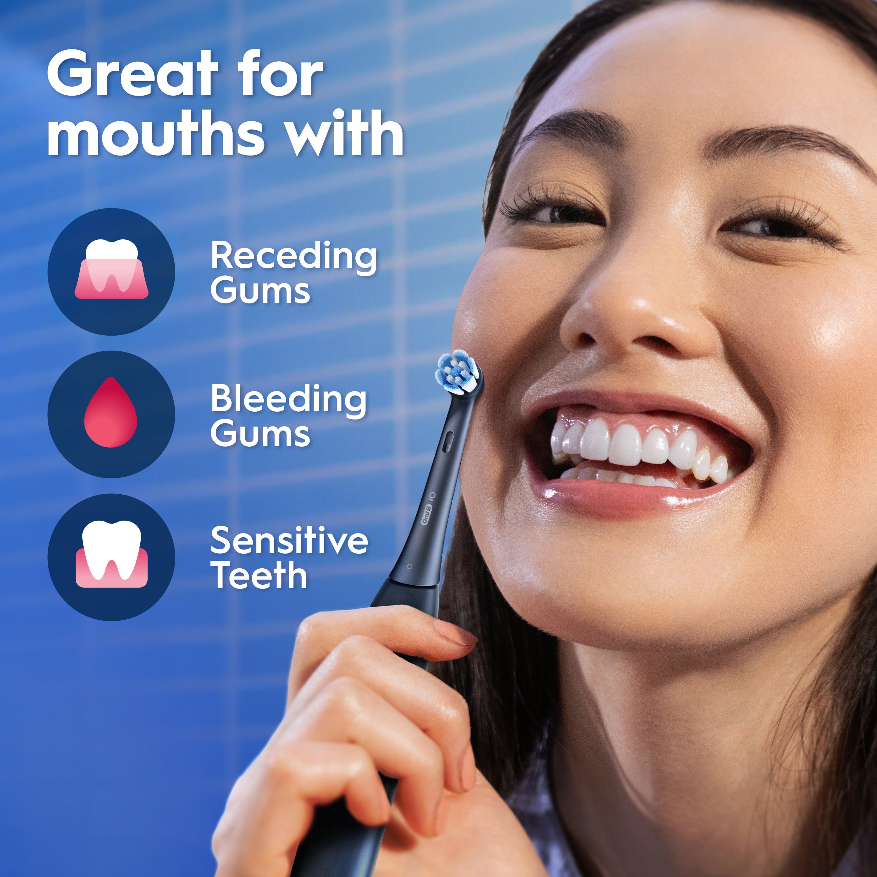 Oral-B iO3 Luxe Electric Toothbrush (1) with (1) Ultimate Clean Brush Head, (1) Brush Head Holder, and (1) Charger - Image 7