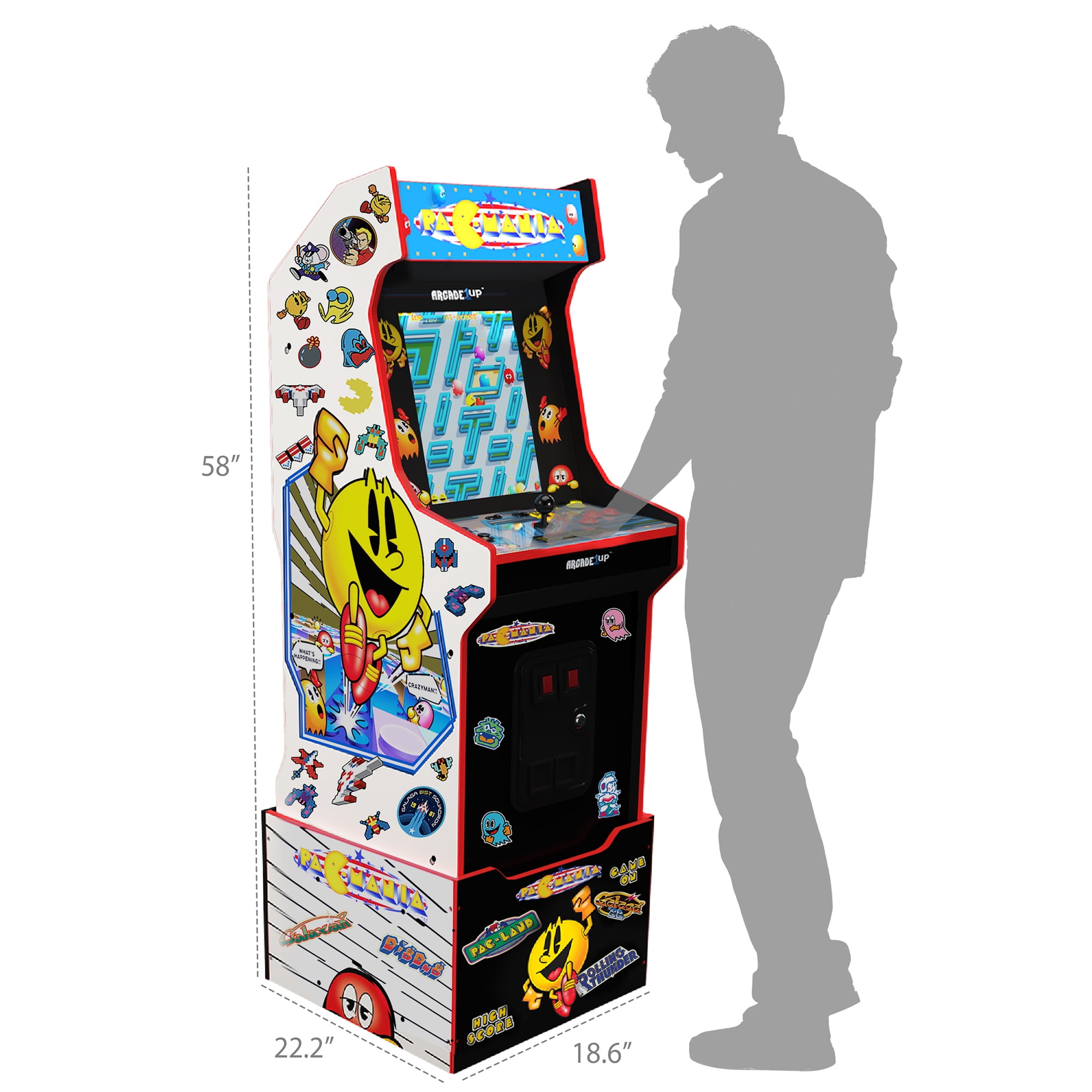 Arcade1UP - 14 Games in 1, PAC-MAN Customizable Video Game Arcade Featuring PAC-MANIA and includes 100 Bonus Stickers - Image 16