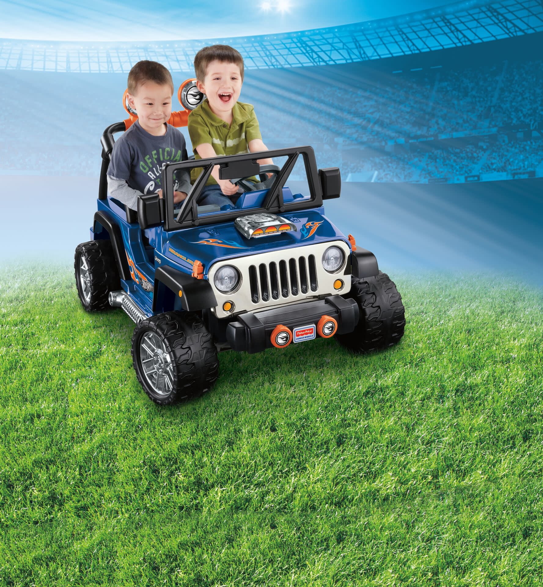 12V Power Wheels Hot Wheels Jeep Wrangler Battery-Powered Ride-On Toy Vehicle with Music & Sounds, for a Child Ages 3-7 - Image 6