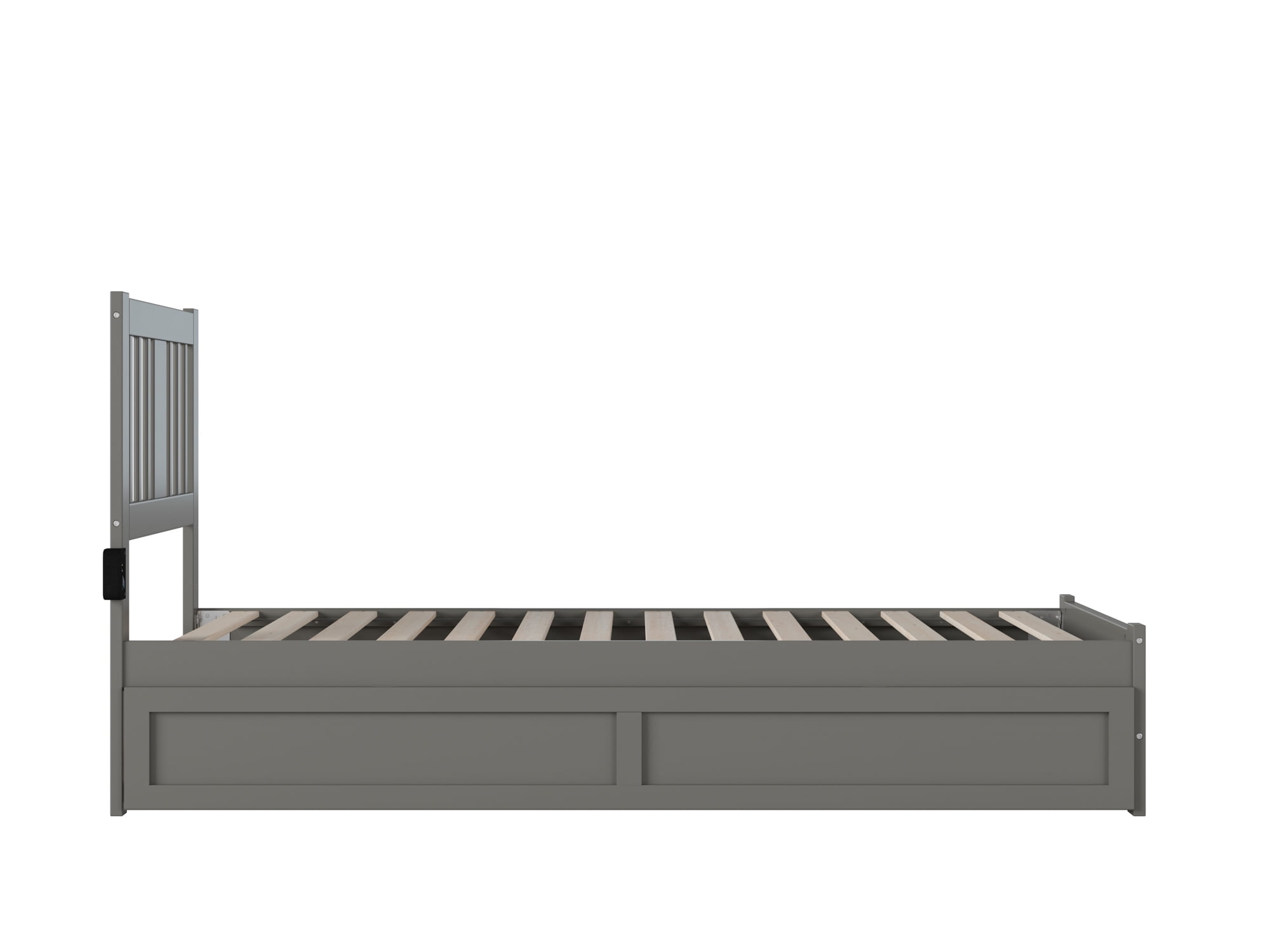 AFI Tahoe Twin-XL Wood Platform Bed with Headboard Footboard & Twin-XL Trundle, Grey - Image 3