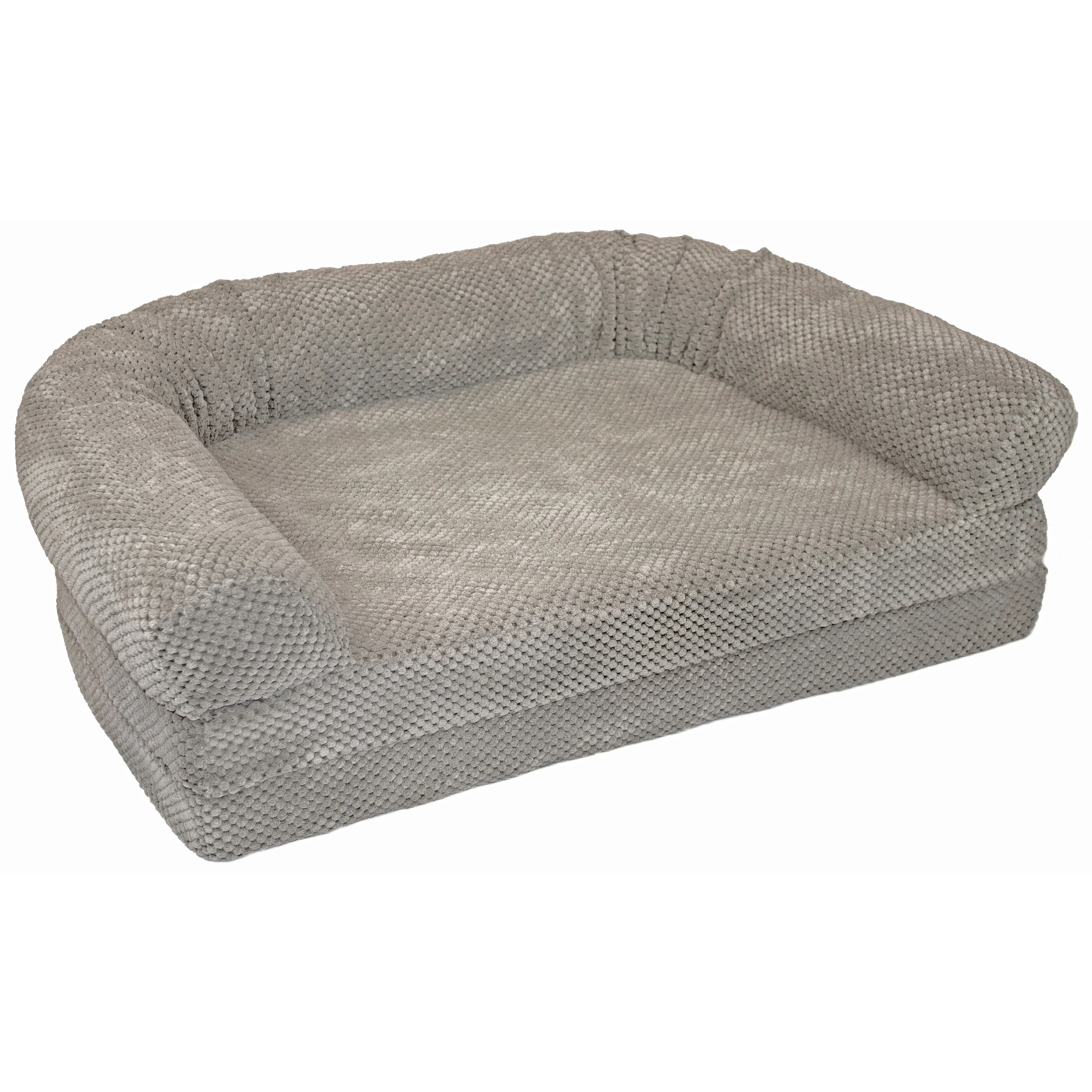 Precious Tails Chenille Round Sofa Fold Out Orthopedic Dog Bed - Image 8