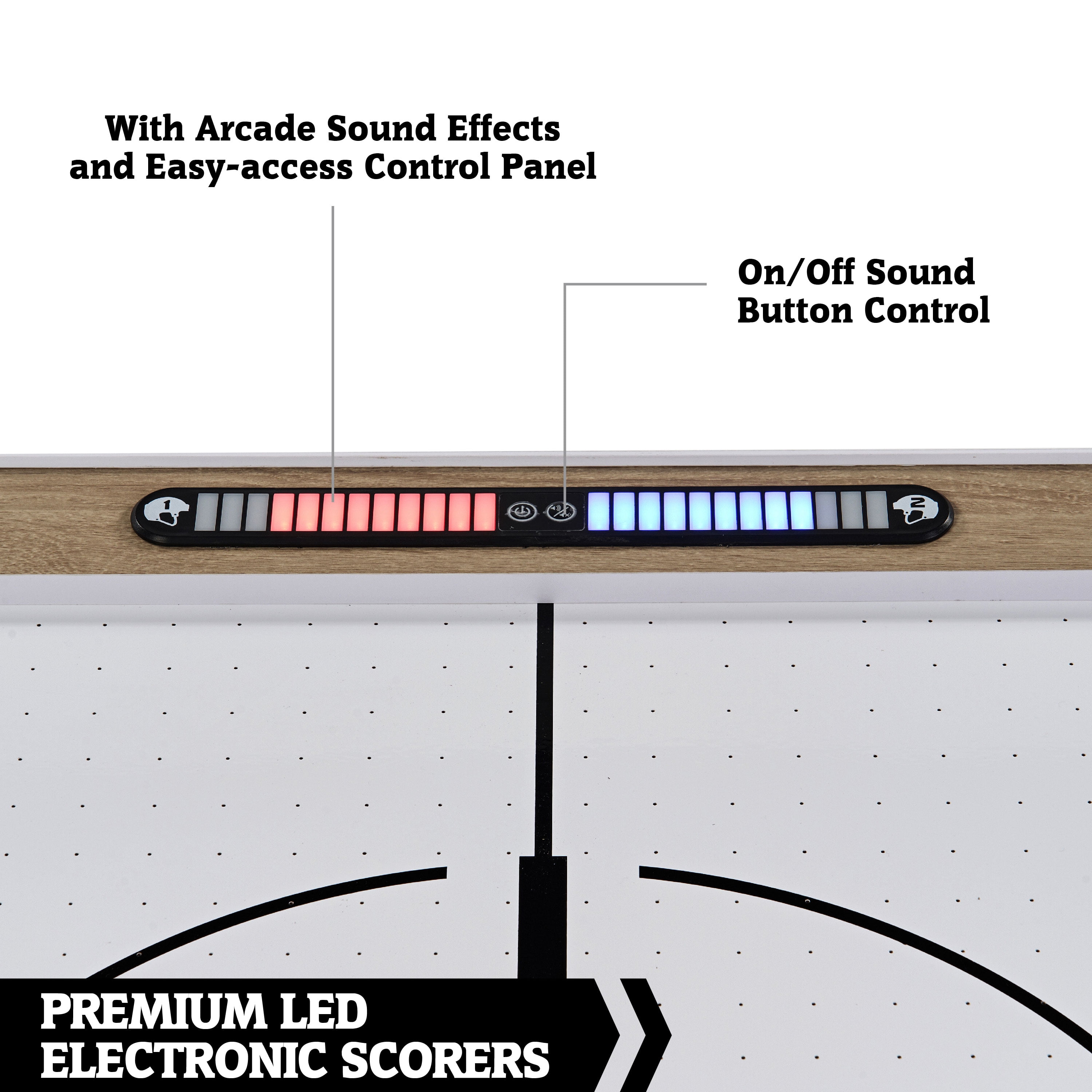 72" 2-in-1 Combo Game, Air Hockey, Table Tennis Table Top, by Hall of Games - Image 7