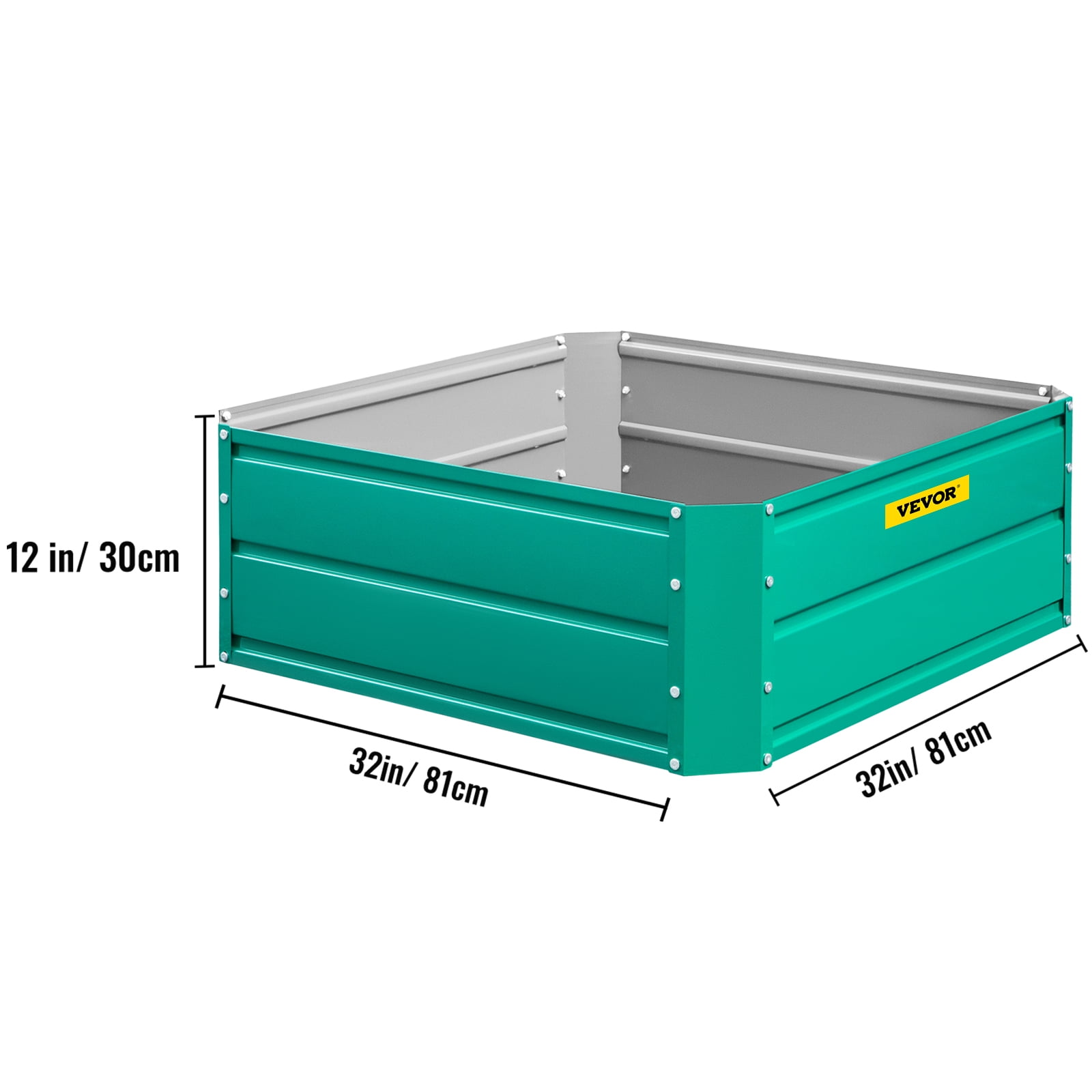 VEVORbrand Raised Metal Garden Bed, 32"x32"x12" Steel Garden Bed Square Garden Planter Box, Steel Raised Garden Bed Kit, Compost Garden Bed for Outdoor - Image 7
