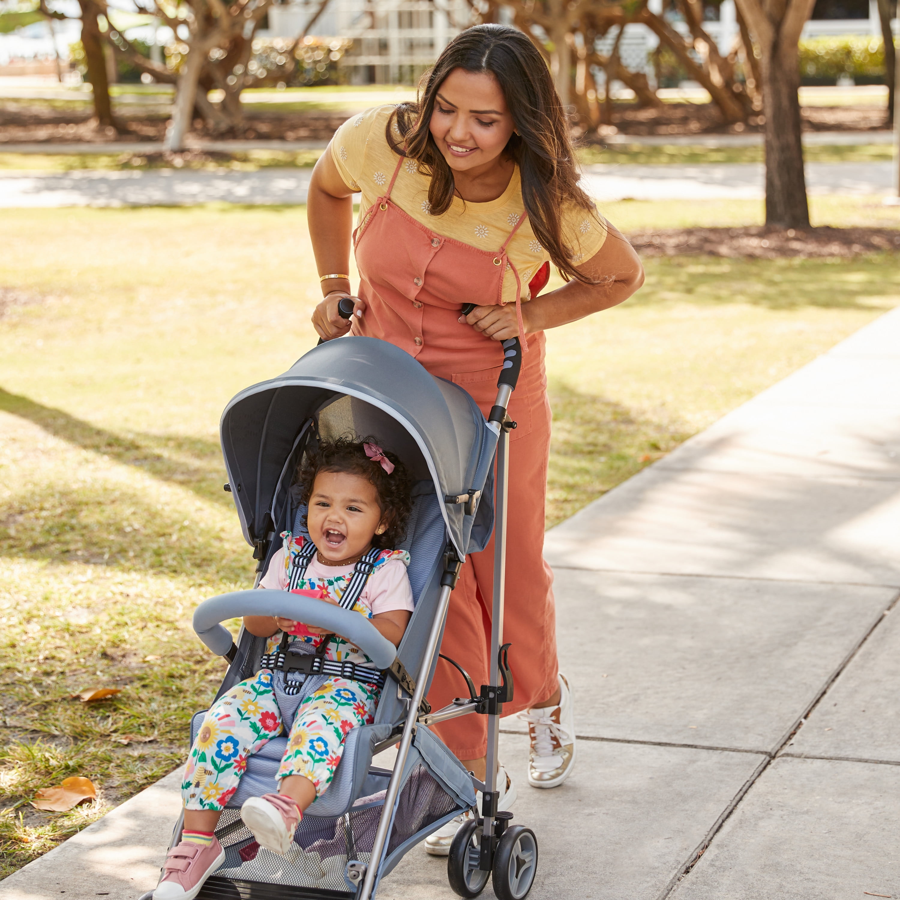 Cosco Kids Simple Fold Compact Stroller, Organic Waves, Infant - Image 7