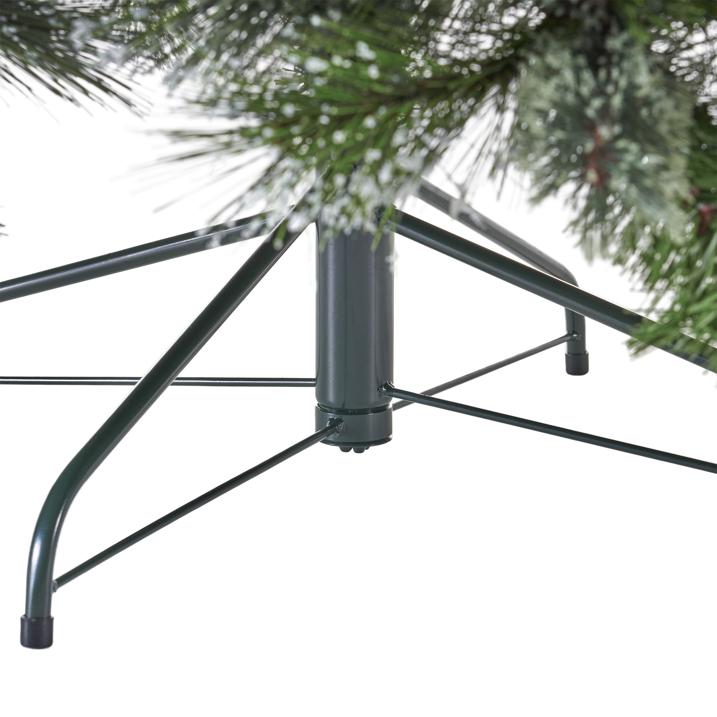 Noble House 7 Foot Artificial Cashmere Pine and Mixed Needles Christmas Tree with Snowy Branches and Pinecones, Green - Image 4