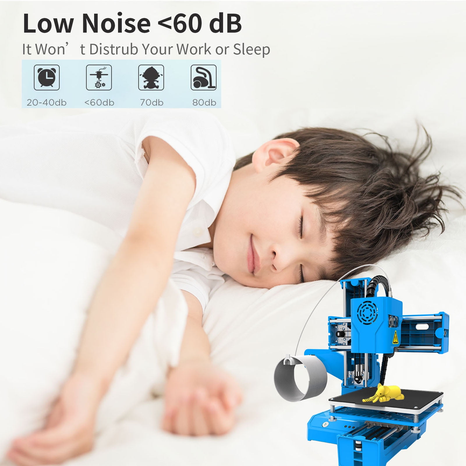 EasyThreed K9 3D Printer , Desktop Printing Machine 100x100x100mm Print Size ,Blue - Image 6