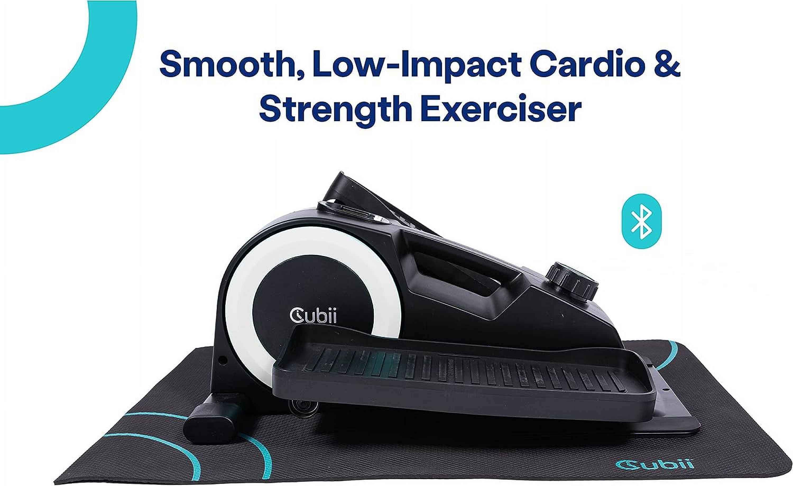 Cubii JR1+ Compact Under Desk Elliptical Bundle with Non-Slip Mat - 8 Levels of Resistance, LCD Display, Whisper Quiet w/ Bluetooth Foot Pedal Exerciser Home Workout Machine for Adults to Seniors - Image 14