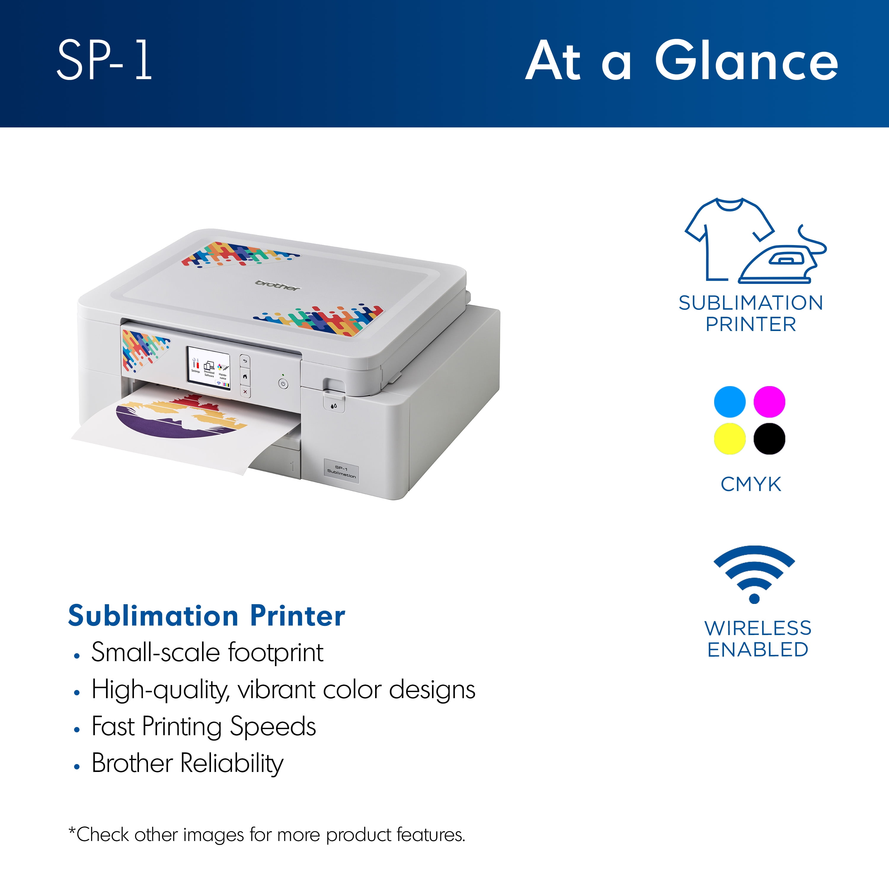 Brother SP1 High-Quality Wireless Sublimation Printer with Paper & Full-Size Inks - Image 10