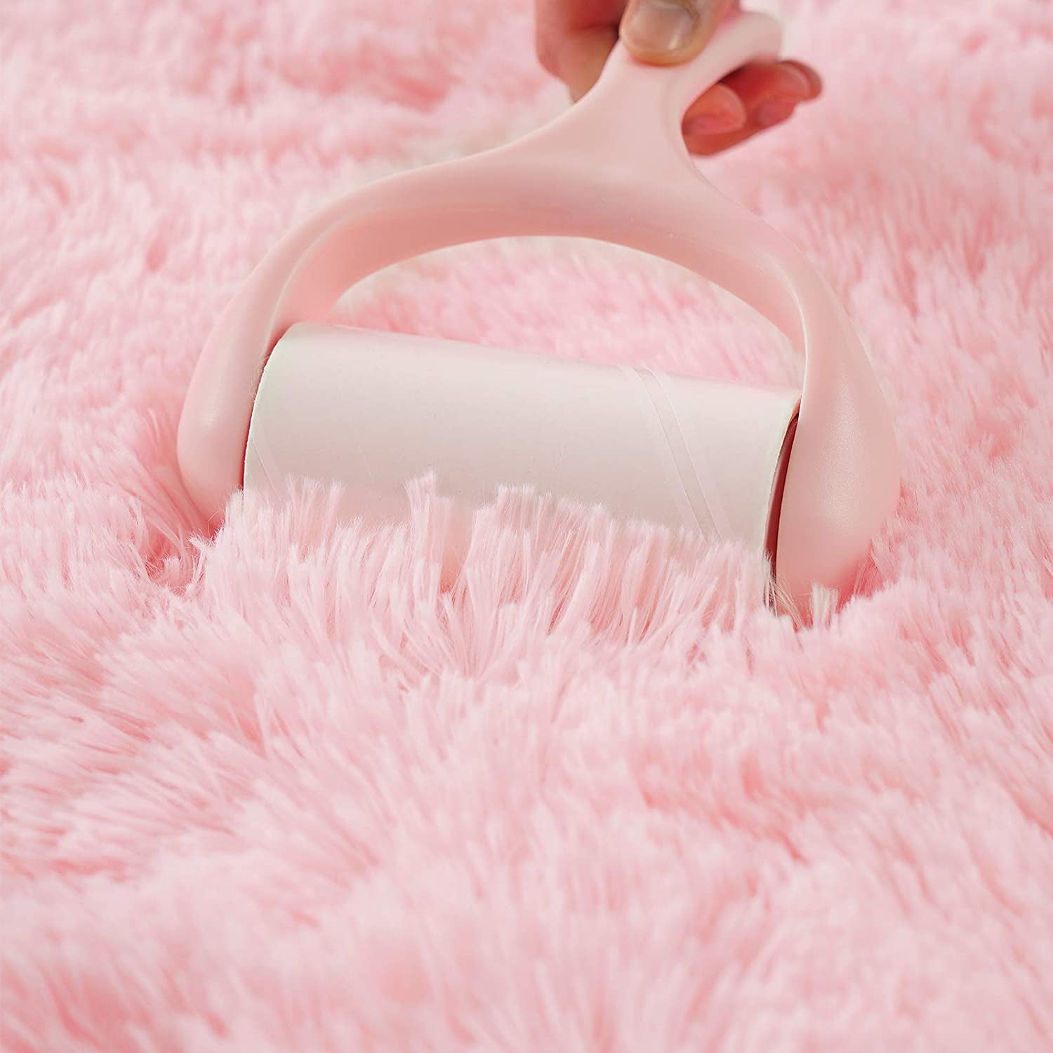 Noahas Soft Fluffy Area Rug for Living Room Bedroom Shaggy Accent Carpets for Kids Girls Rooms Pink, 5 x 8 Feet - Image 3