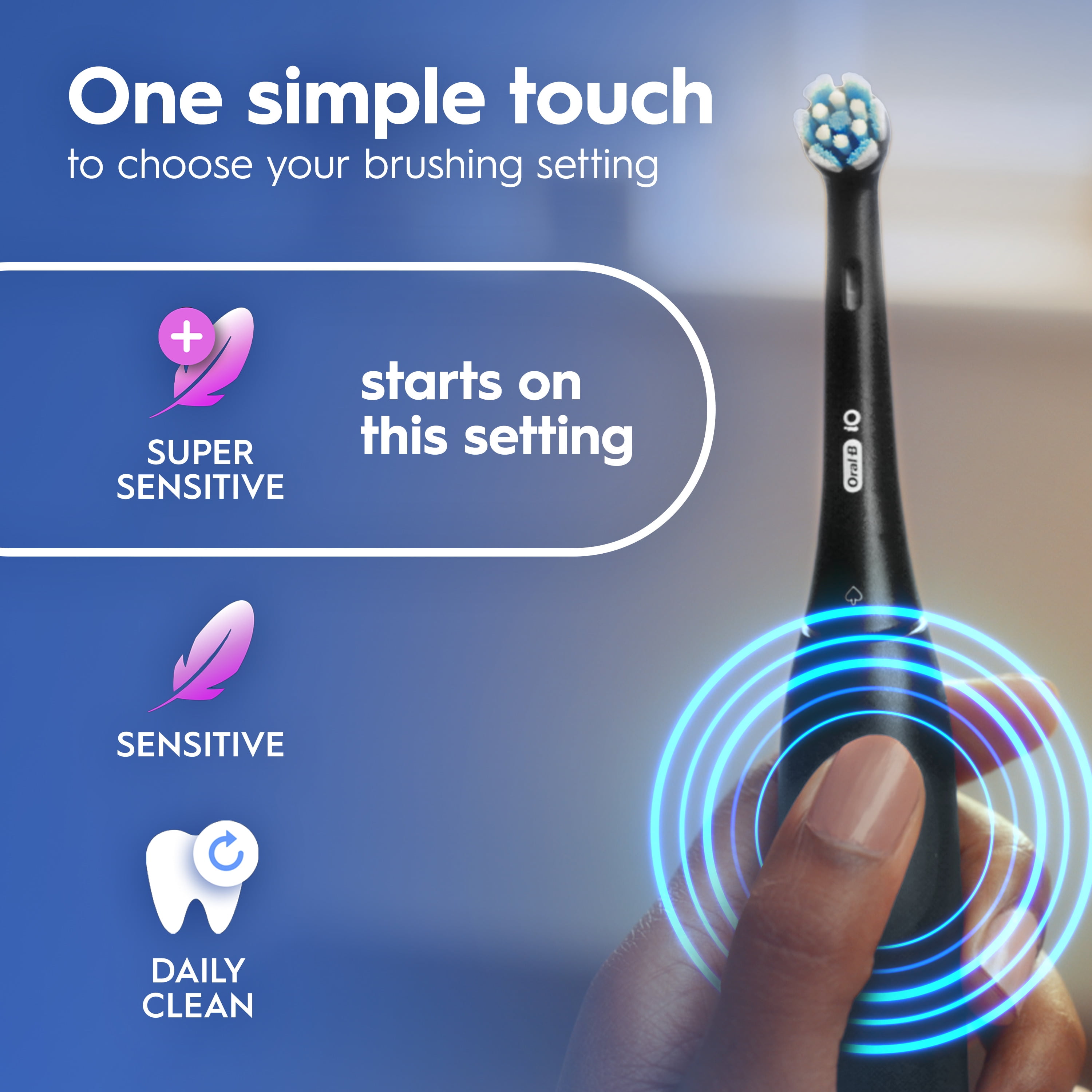 Oral-B iO Series 2 Rechargeable Electric Powered Toothbrush, Pure White with 1 Gentle Care Brush Head - Automatic Pressure Sensor to Protect Gums - 3 Modes - 2 Min Timer - Image 11