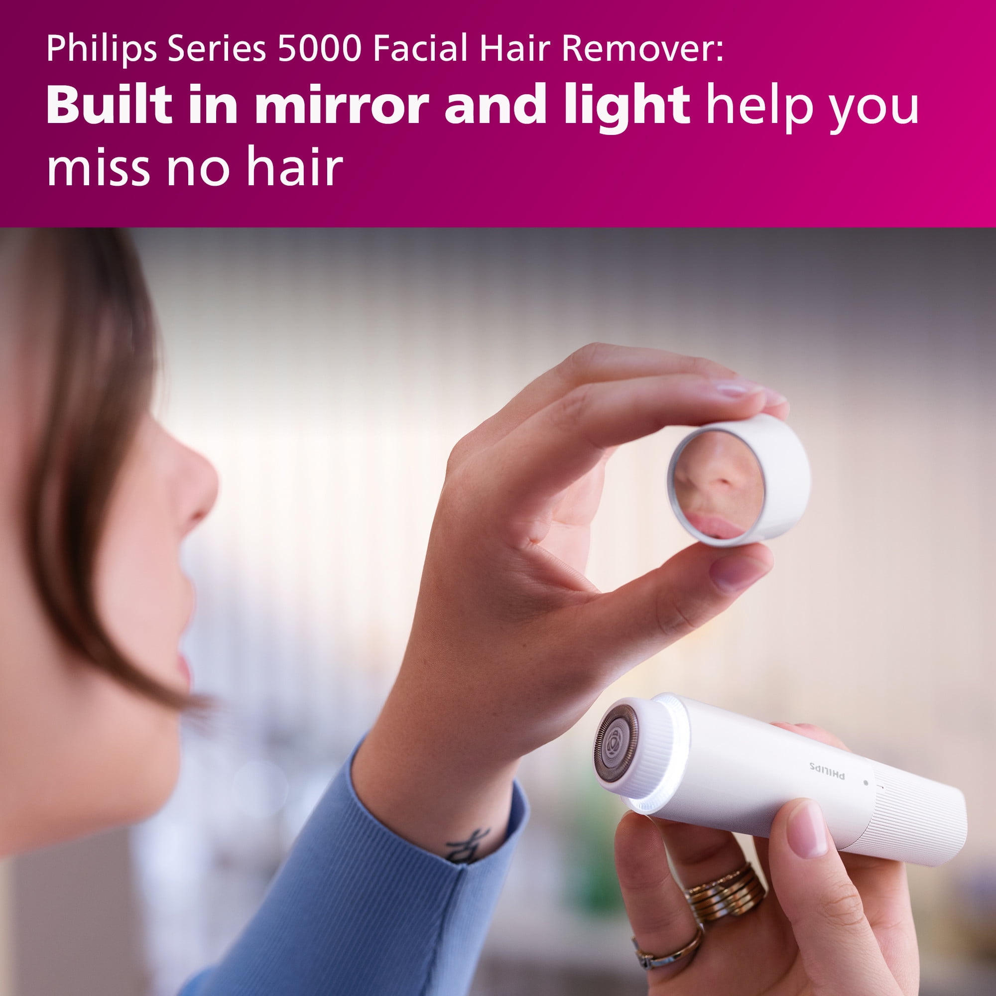 Philips Lady Electric Shaver Series 8000 with Electric Facial Hair Remover, Cordless, BRL166/91 - Image 13