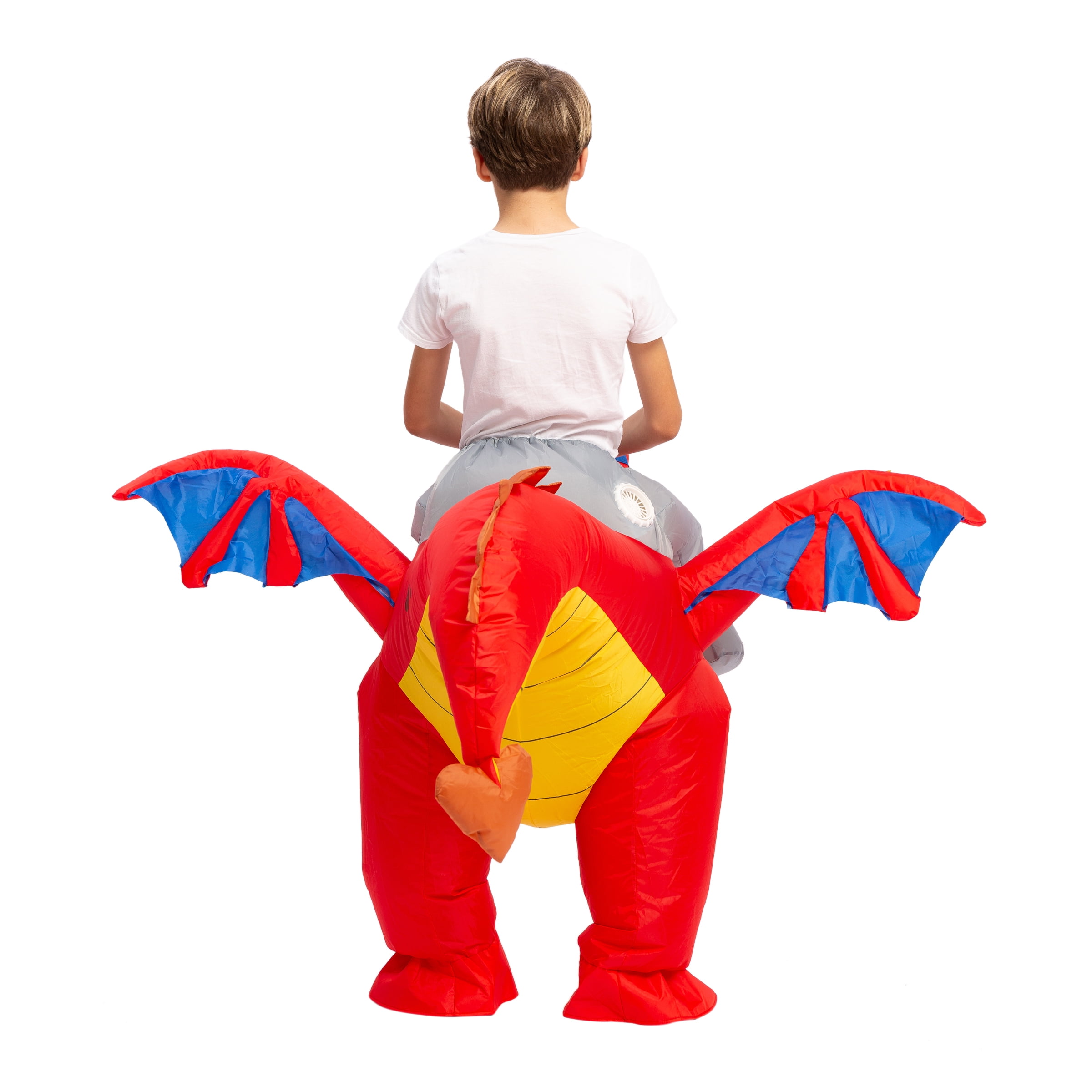 Spooktacular Creations Red Fire Dragon Ride-On Inflatable Child Halloween Costume, Medium - Image 6