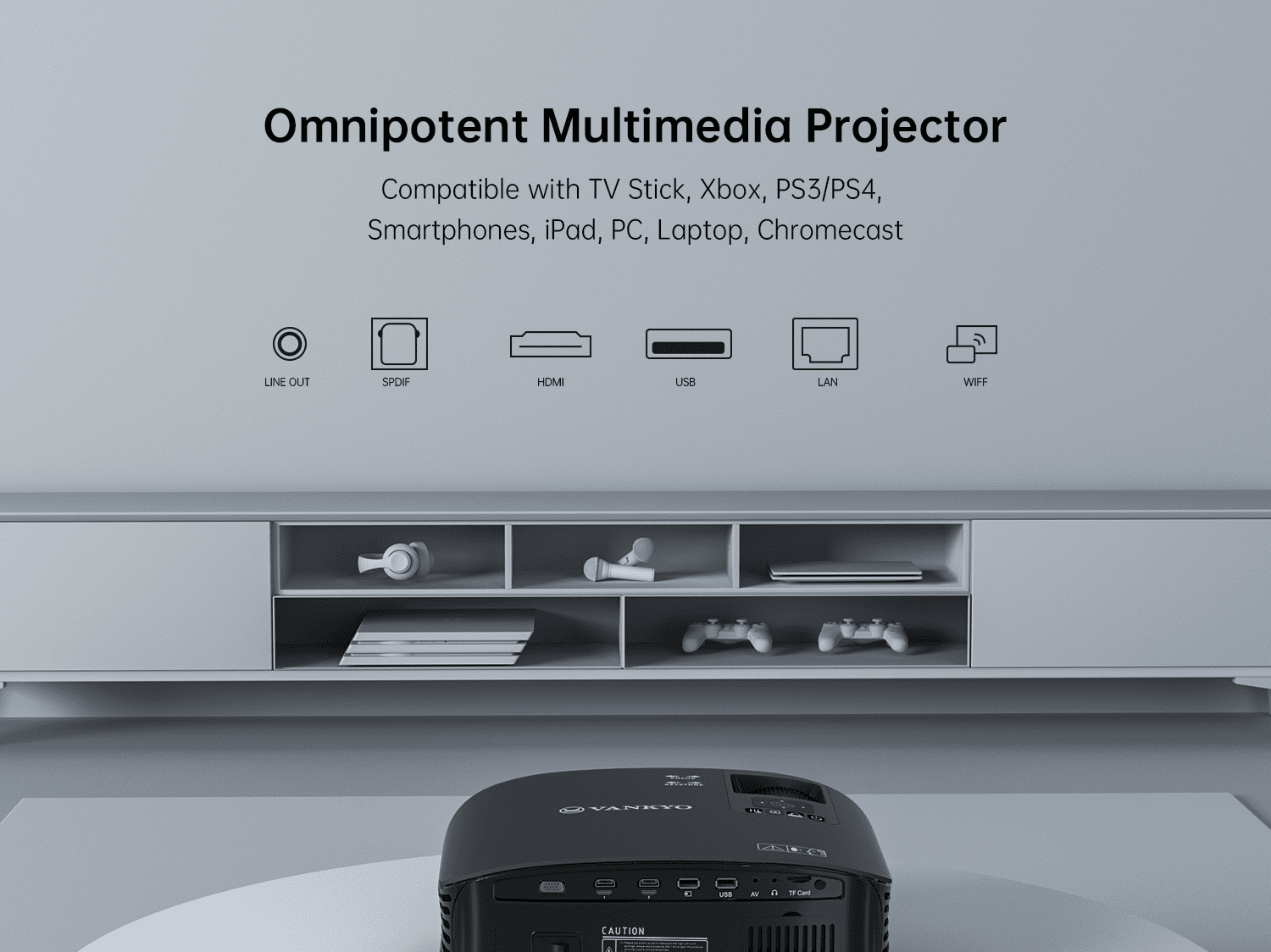 VANKYO Leisure 510W HD Projector, Portable Movie, Wireless connection Projector, with Built-in Office Software - Image 7