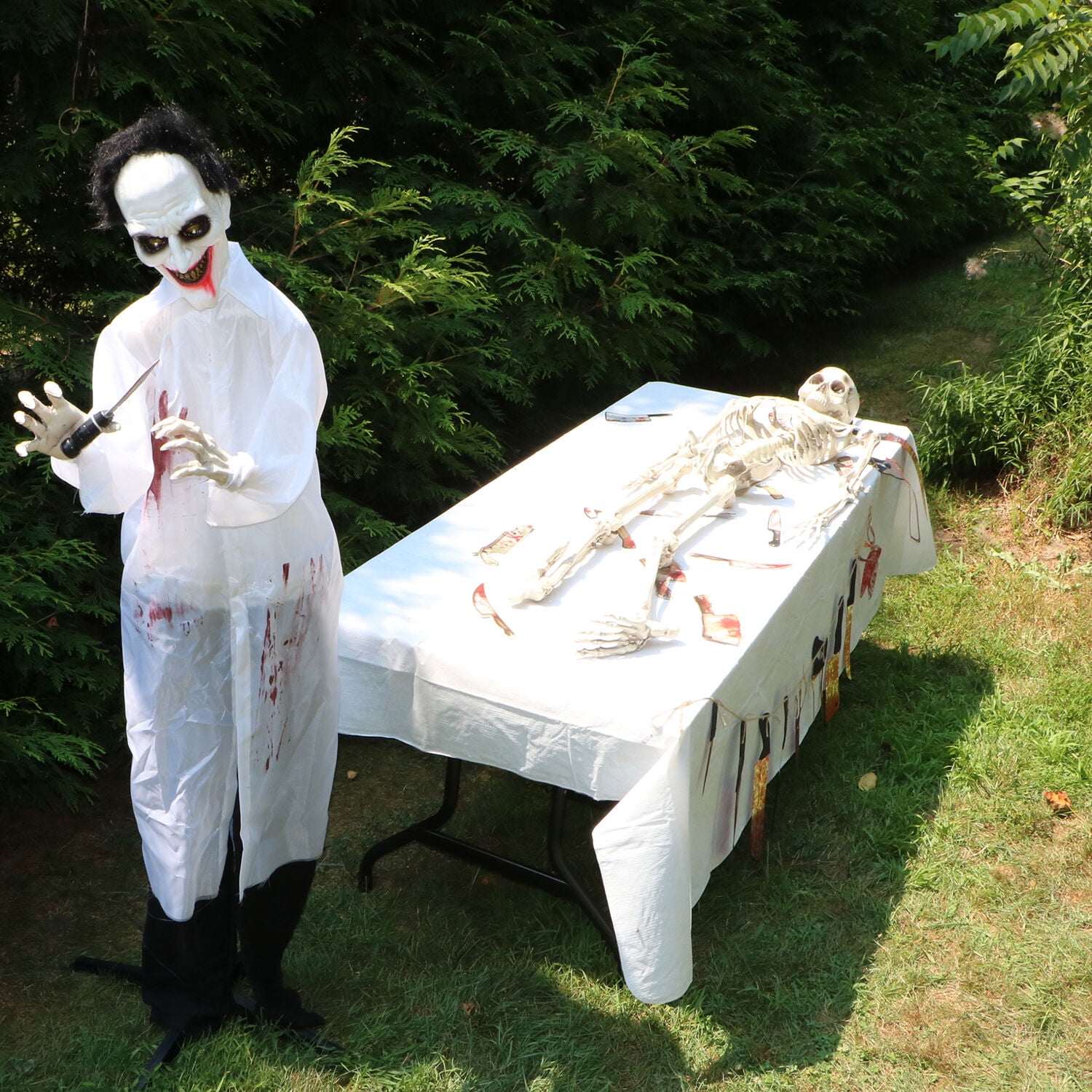 Haunted Hill Farm 5.75 ft Animatronic Halloween Doctor, Indoor/Covered Outdoor Halloween Decoration, HHDOC-3FLSA - Image 14