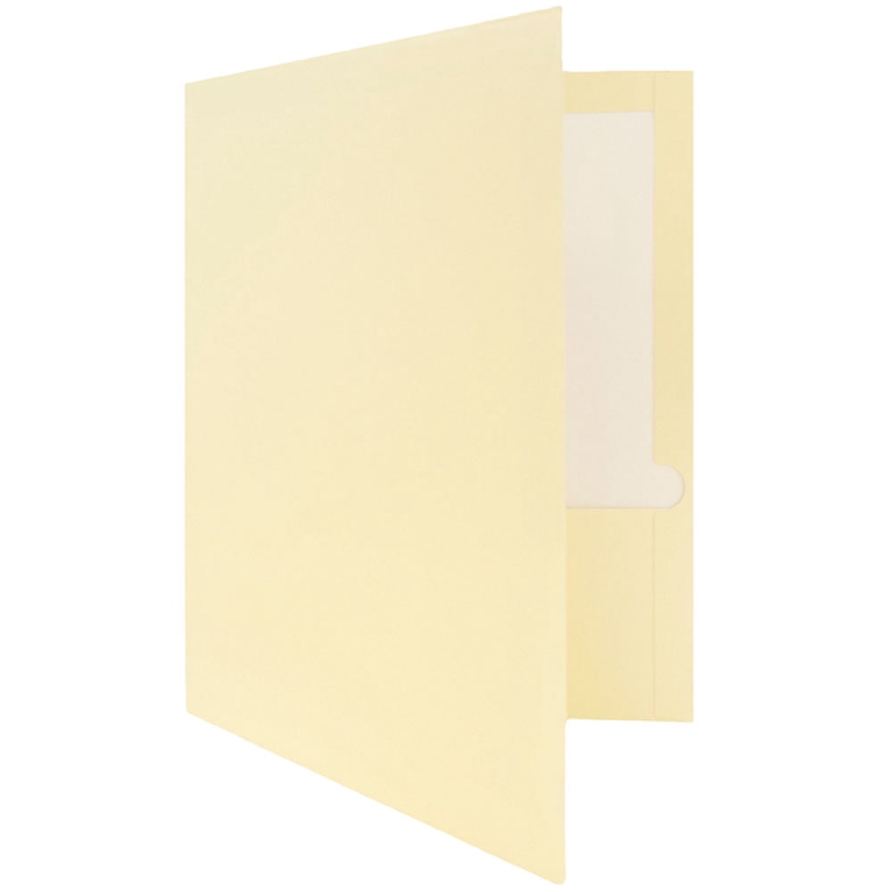 JAM Paper Glossy Two Pocket Folders, Ivory, 50/Pack - Image 5