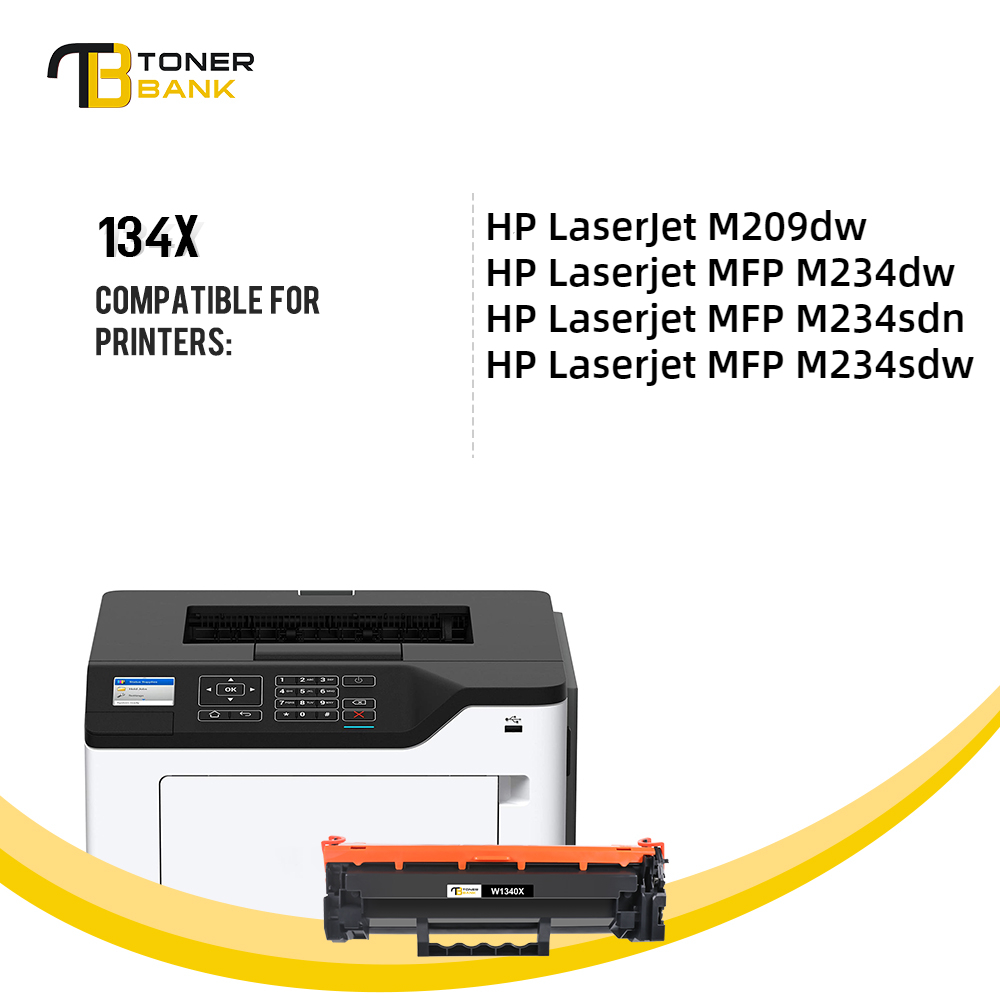 134X 134A Black Toner Cartridges with Chip Compatible for HP 134X W1340X 134A W1340A for HP LaserJet M209dw MFP M234dw MFP M234sdn MFP M234sdw Printer Ink High Yield 2-Pack - Image 10