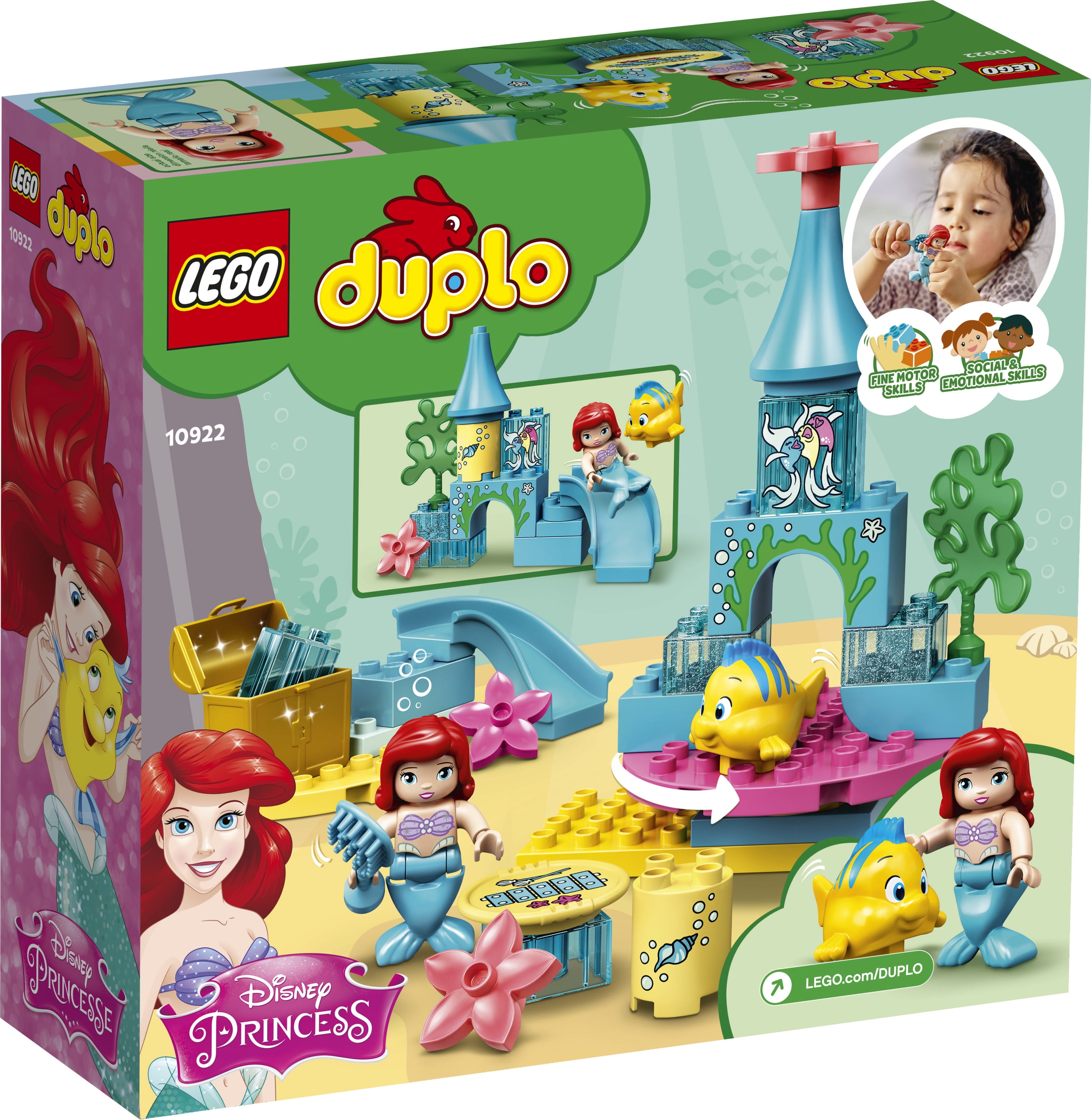 LEGO DUPLO Disney Ariel's Undersea Castle 10922 Toddler Building Toy with Flounder (35 Pieces) - Image 6