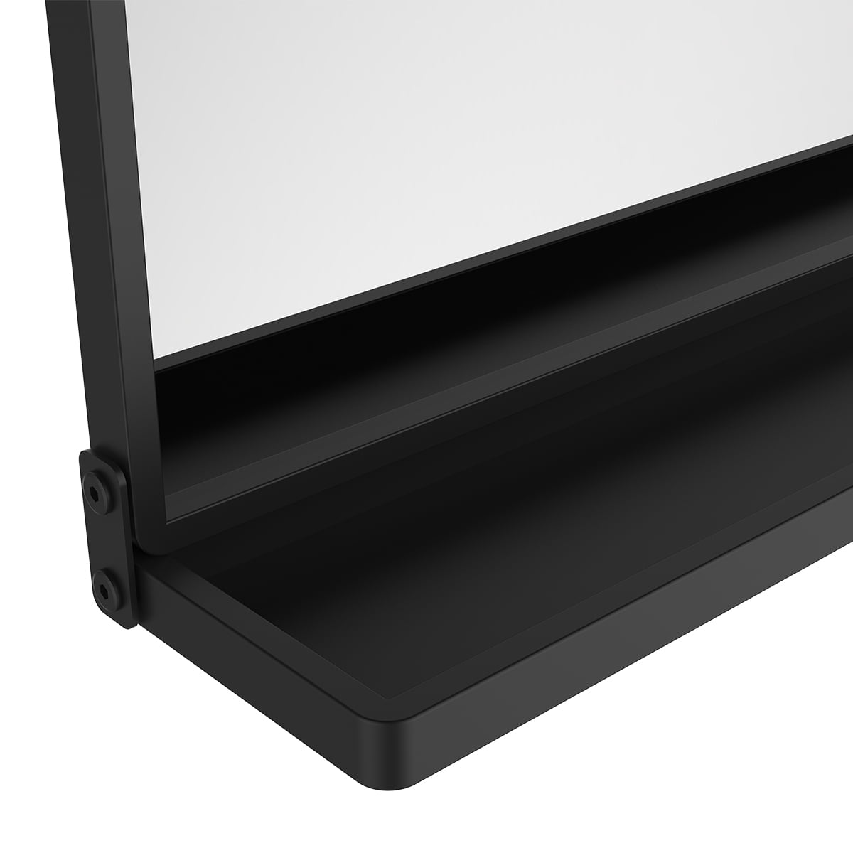 ANYHI Rectangular Bathroom and Living Room Metal Wall Mirror with Shelf, Metal Wall Mirror with Shelf,32"*4.7"*24.4" - Image 8