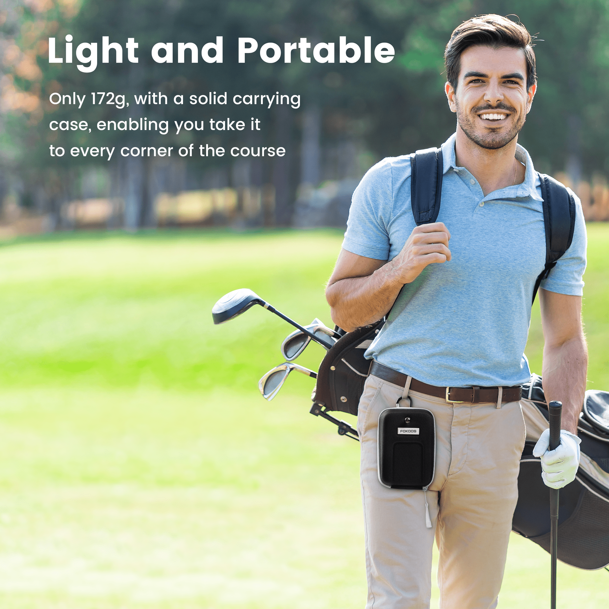 FOKOOS Golfing Laser Rangefinder 7X Magnification with Flag-Lock Vibration, 1200 Yards - Image 4