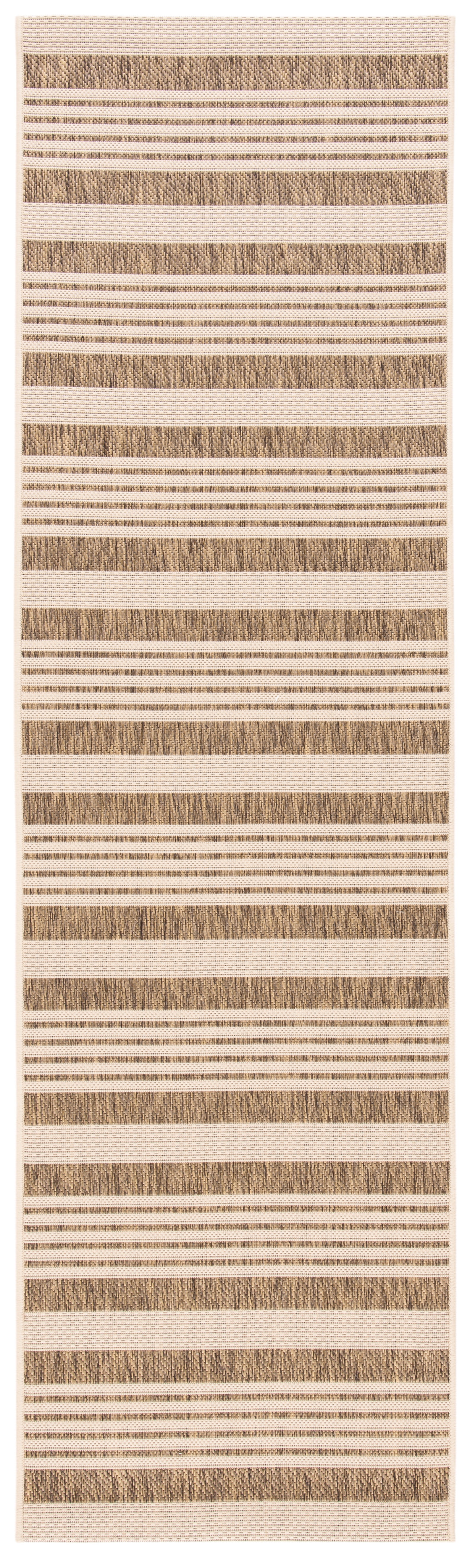 Safavieh Courtyard Caroline Striped Indoor/Outdoor Runner Rug, Brown/Bone, 2'3" x 18' - Image 8