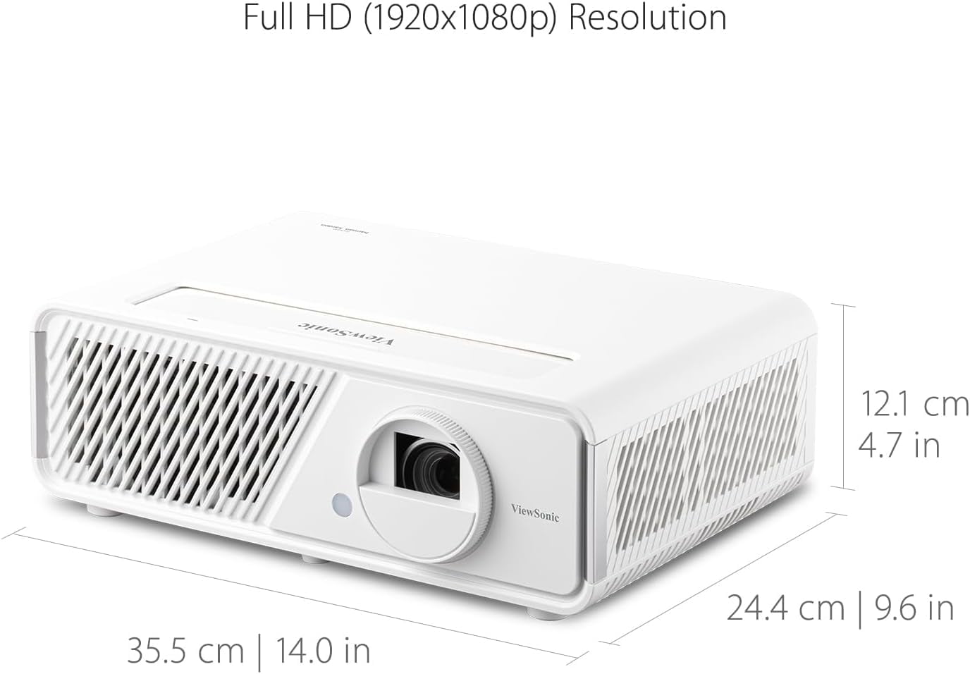 ViewSonic X1 1080p Projector with 3100 LED Lumens, Cinematic Colors, Vertical Lens Shift, 1.3x Optical Zoom, H&V Keystone Correction and Corner Adjustment - Image 6
