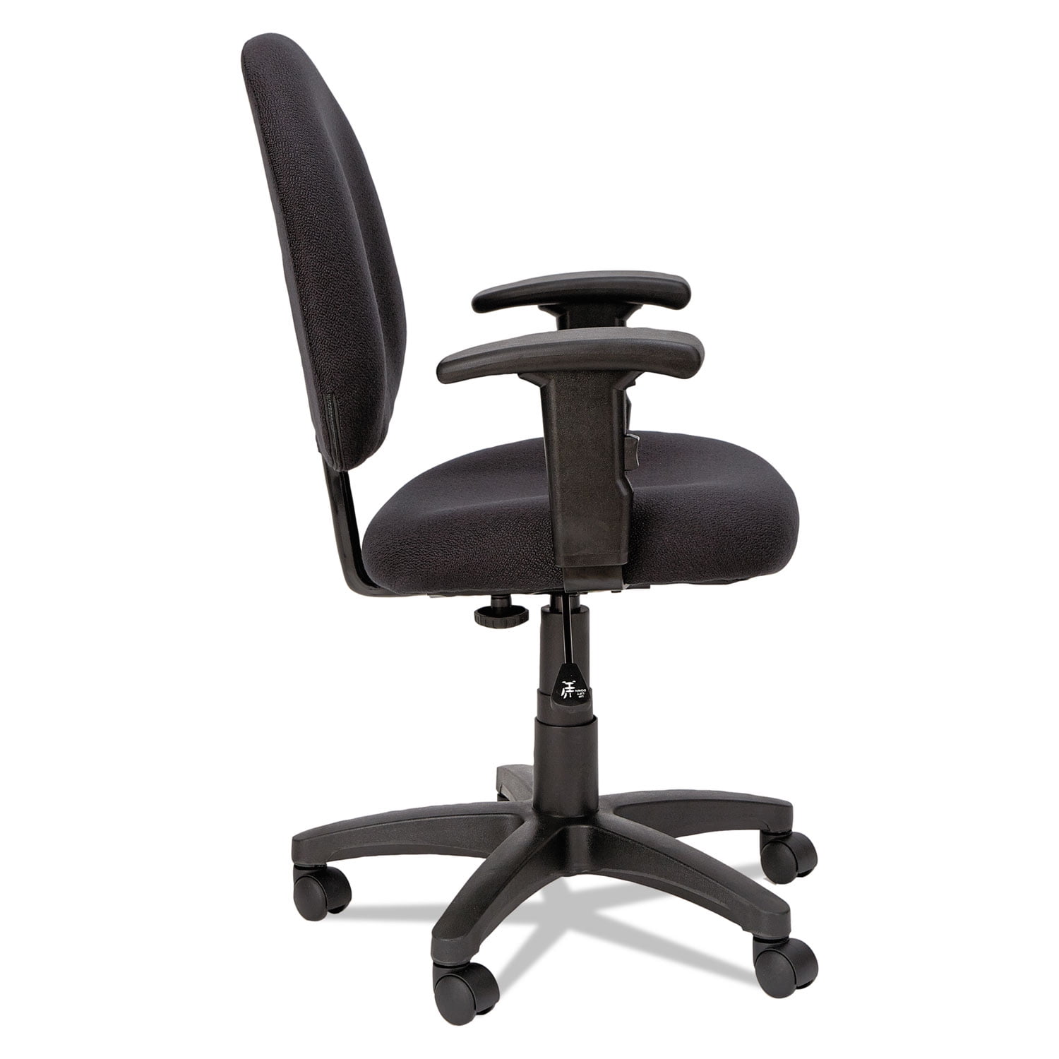 Alera Essentia Series Swivel Task Chair with Adjustable Arms, Supports Up to 275 lb, 17.71" to 22.44" Seat Height, Black - Image 5