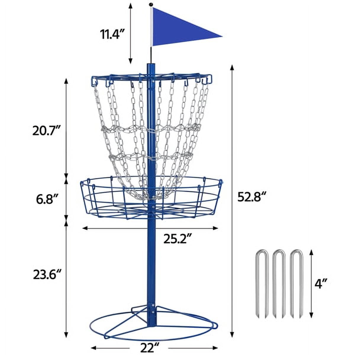 Alden Design 12-Chain Disc Golf Goal for Target Practice, Blue - Image 6