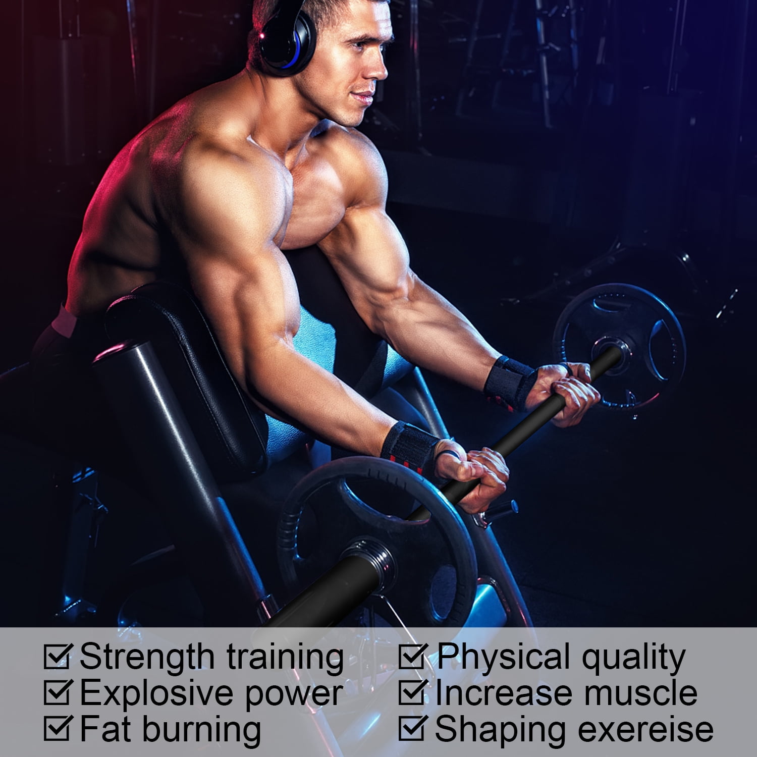 ARVAKOR Olympic Barbell Weight Bar 7FT for Strength Training, Alloy Steel, Center knurl, Suitable for 2 inch Weight Plates - Image 6