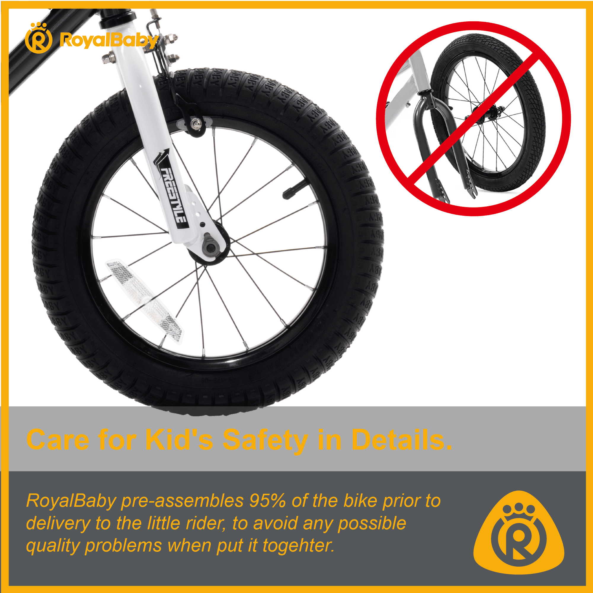 Royalbaby Freestyle 18 In Black Kids Bike Boys and Girls Bike with Kickstand and Water Bottle - Image 4