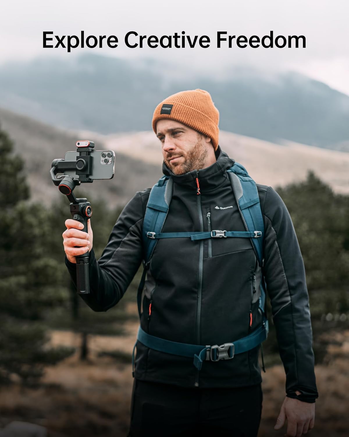 hohem iSteady M6 Kit 3- Smartphone Gimbal Stabilizer with AI Vision Sensor & with Tripod, Magnetic Design, Portable and Foldable for video recording - Image 9