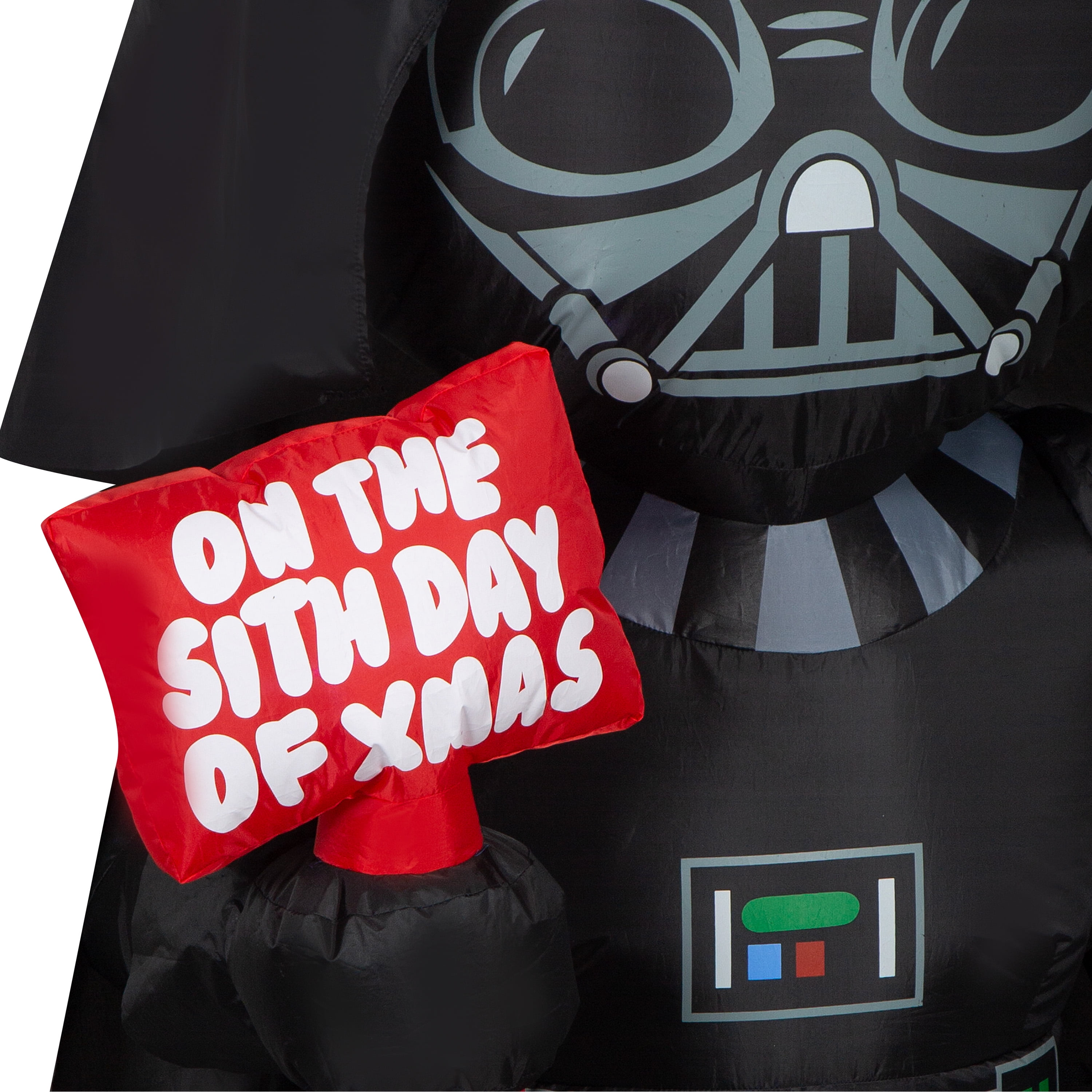 Airblown Inflatables Christmas Stylized Darth Vader with Sign Star Wars - Image 3