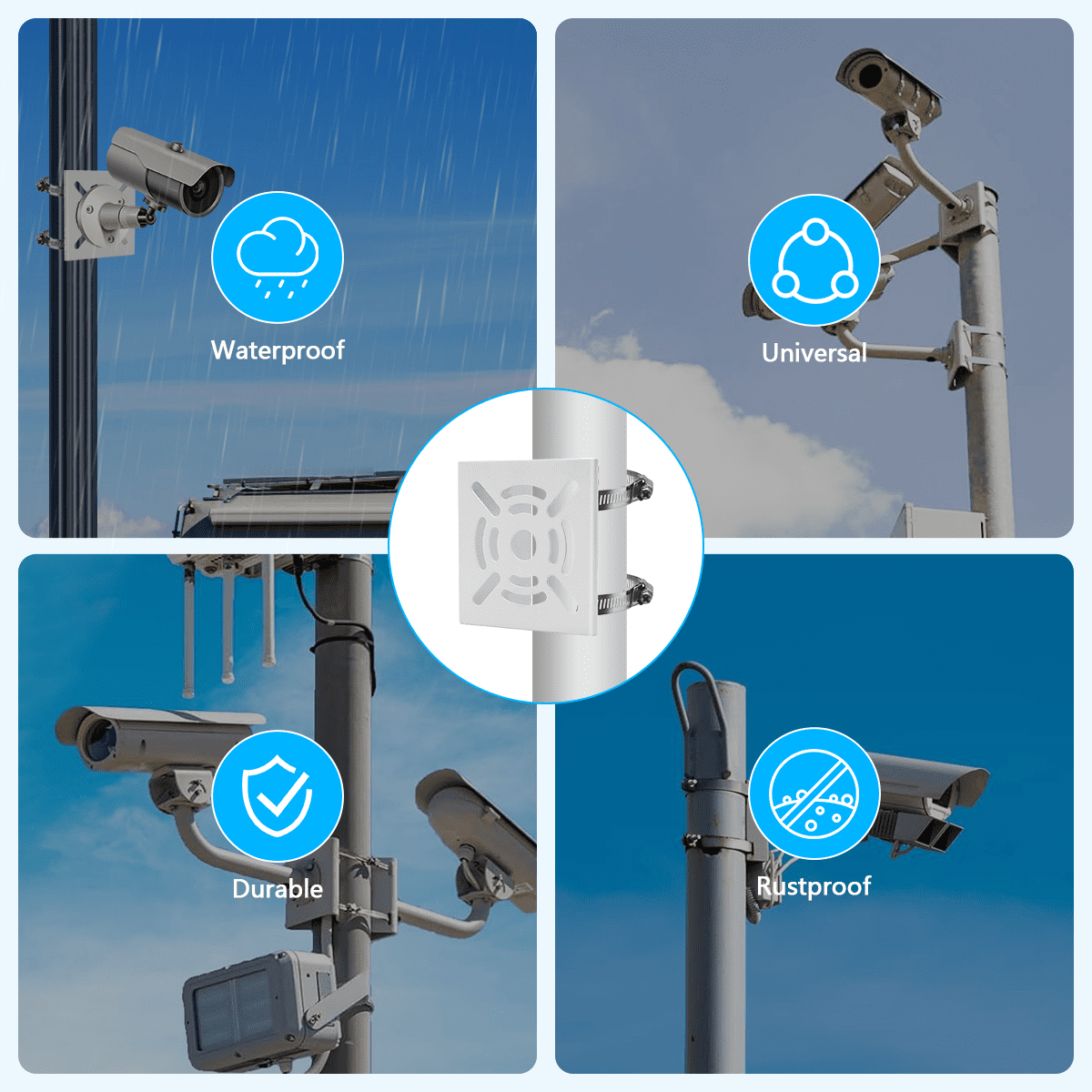 Universal Security Camera Pole Clamp Bracket - Image 6