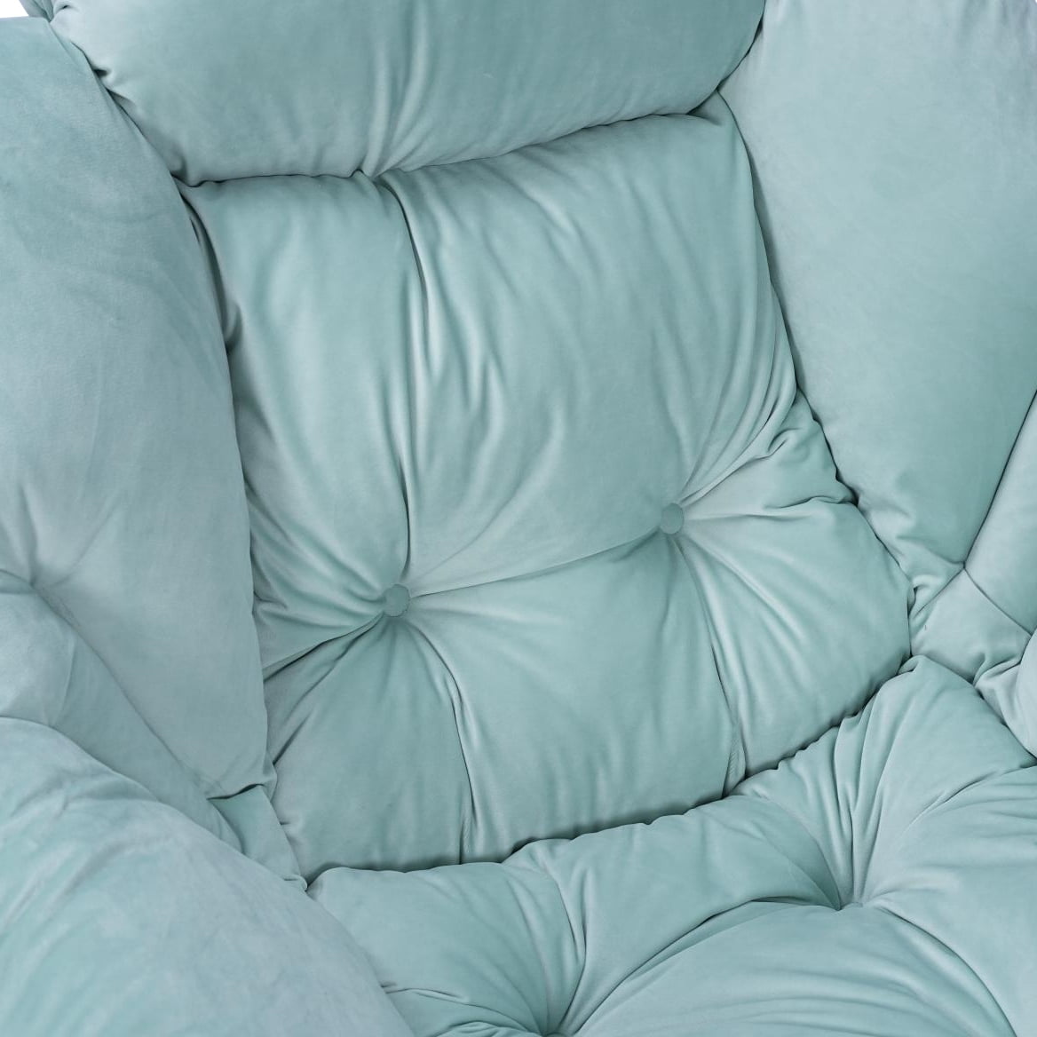 Aukfa Accent Chair with Ottoman,Lazy Lounge Chair with Arm,Side Pocket for Living Room, Green - Image 5