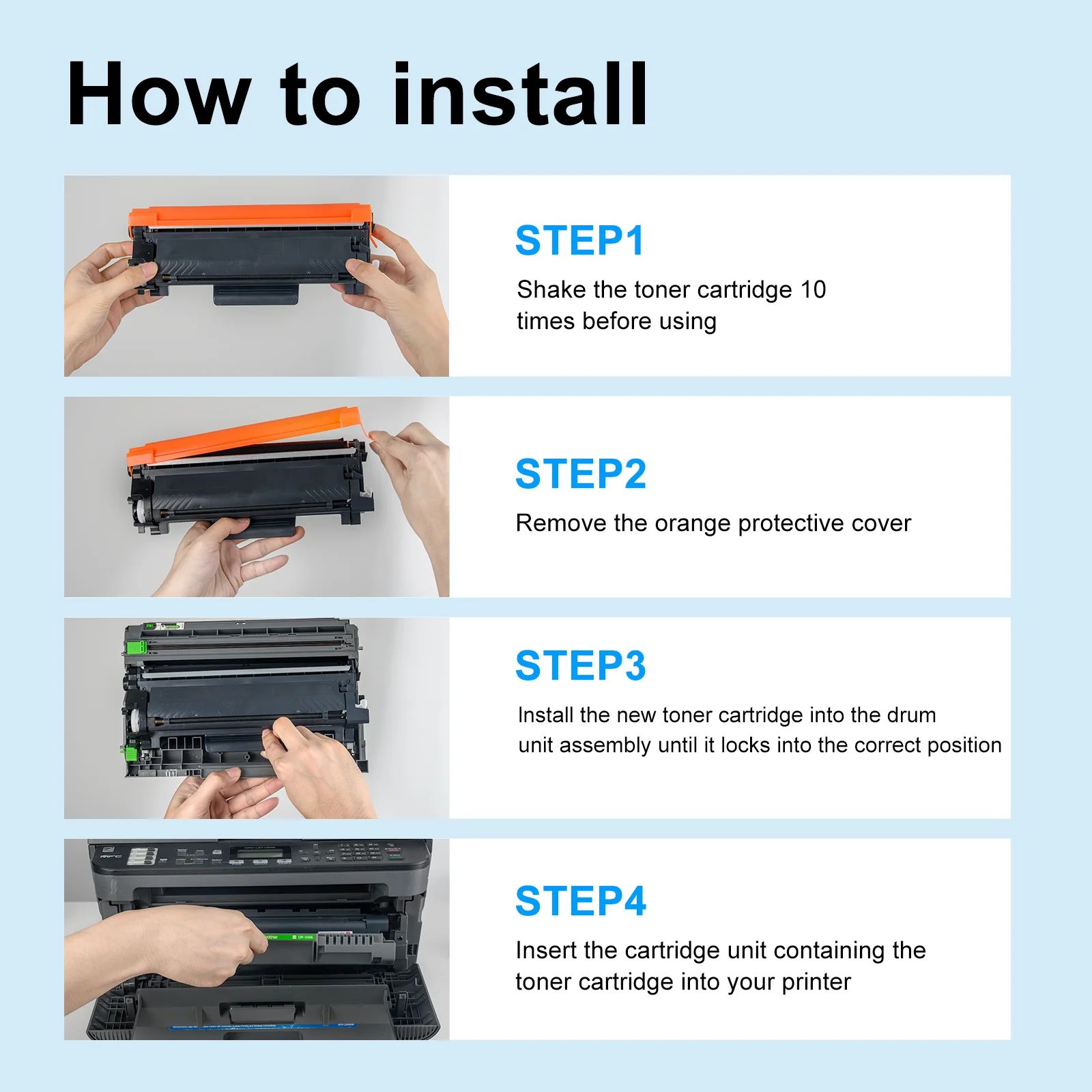 067 Toner Cartridge for Canon 067 067H CRG-067 Toner Cartridge 4 Pack for Canon ImageCLASS MF656Cdw MF654Cdw MF653Cdw MF652Cw MF650 LBP633Cdw LBP632Cdw LBP630 Printer (Black Cyan Magenta Yellow) - Image 5