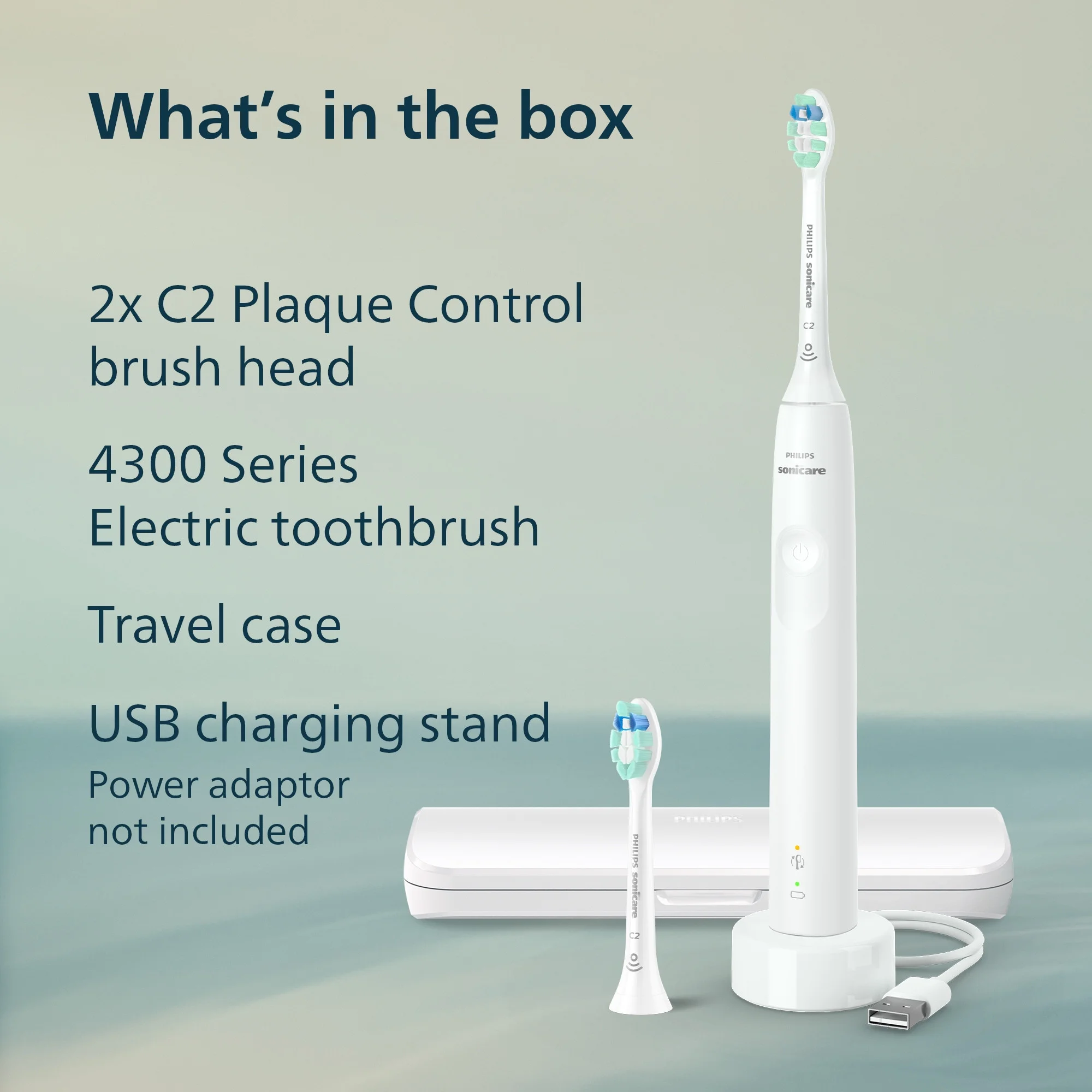 Philips Sonicare 4300 Series Electric Toothbrush - Sonic Toothbrush with Advanced Sonic Technology, Pressure Sensor, Two Intensity Settings, Smartimer & Quadpacer, Travel Case, White, Model HX3684/23 - Image 11